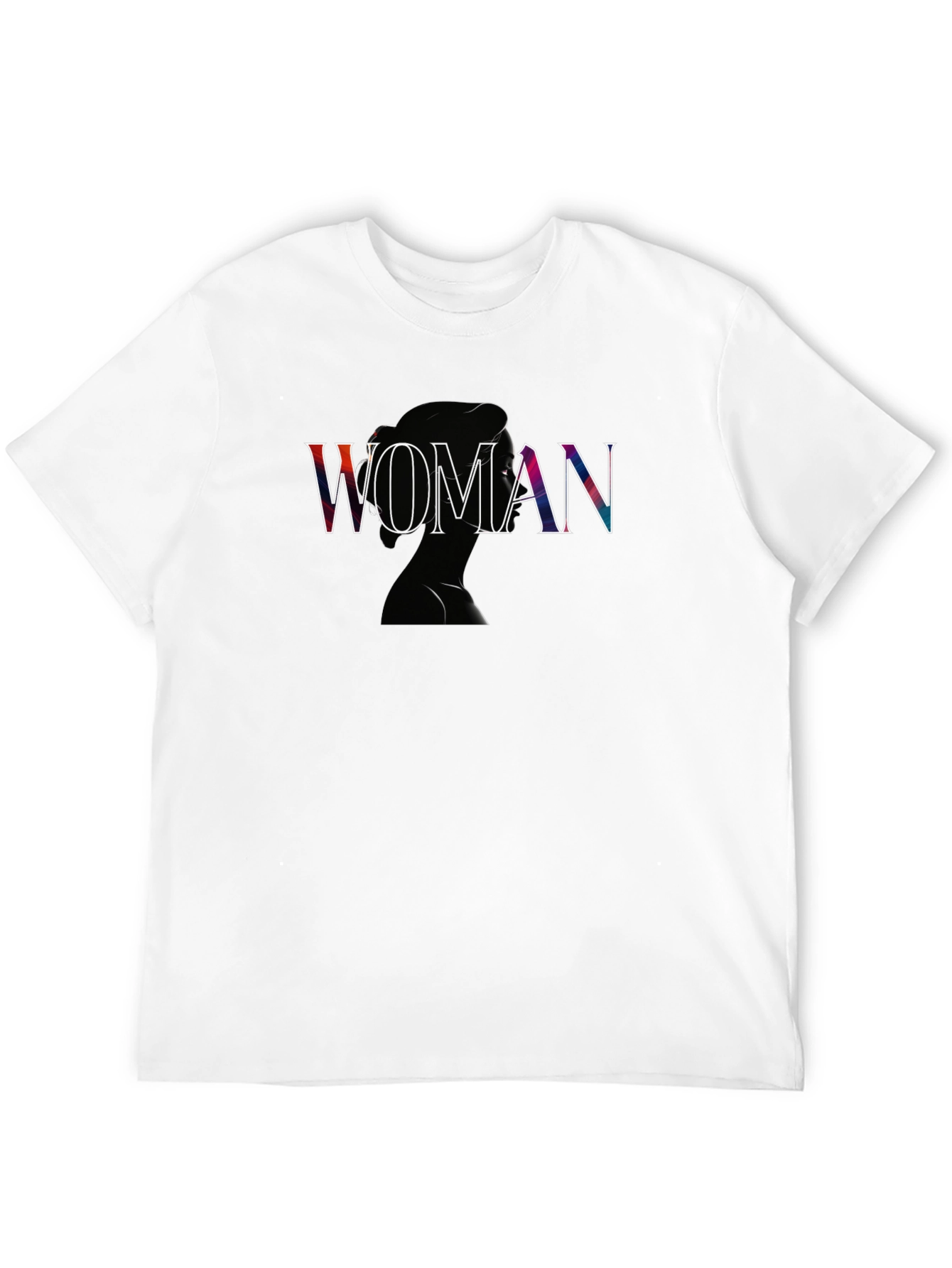 Black Woman Silhouette Graphic Tee - Modern Black T-Shirt view 12