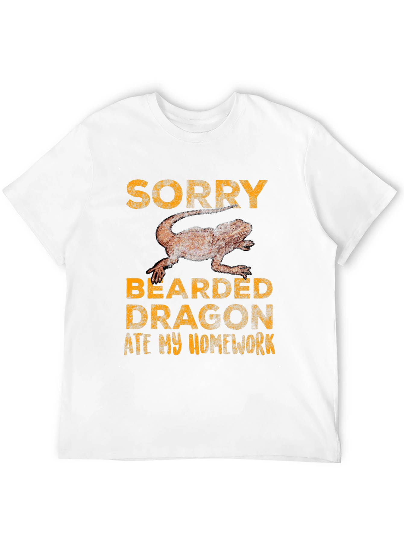 Black Funny Bearded Dragon Ate Homework T-Shirt view 12