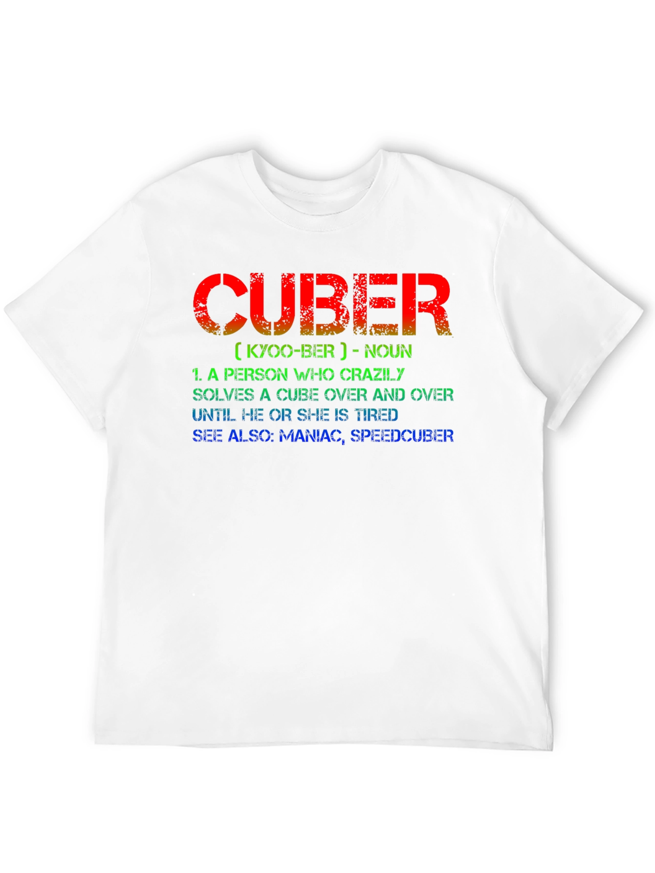 Black CUBER Definition Black T-Shirt - For Puzzle Lovers view 12