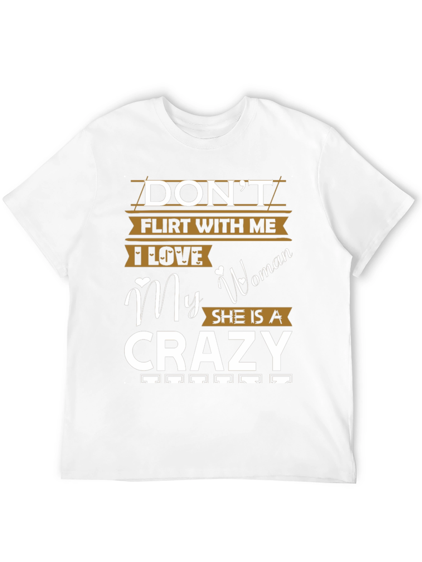 Black Don't Flirt With Me Crazy Woman Graphic Tee view 12