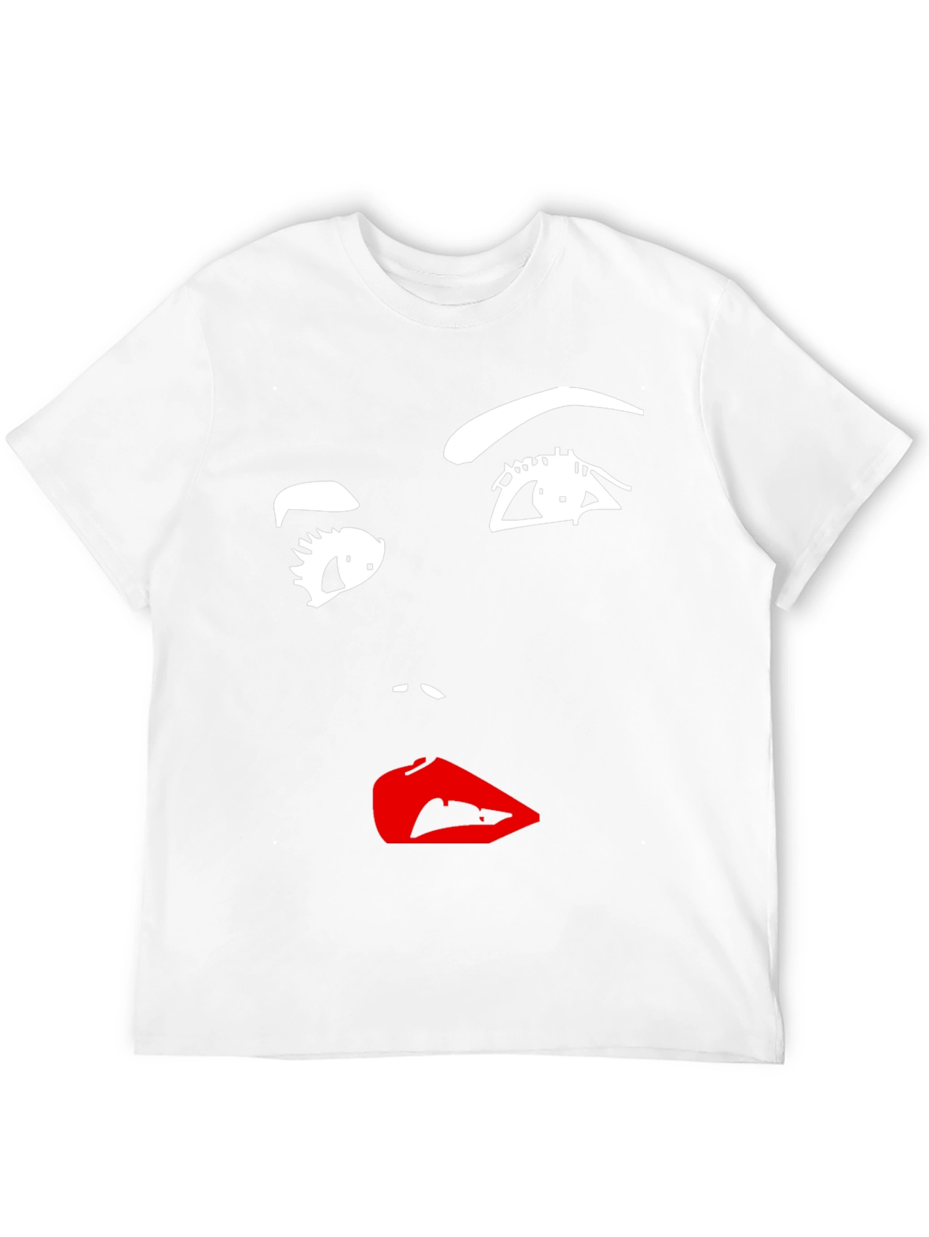 Black Abstract Face Graphic Tee - Modern Art Shirt view 12