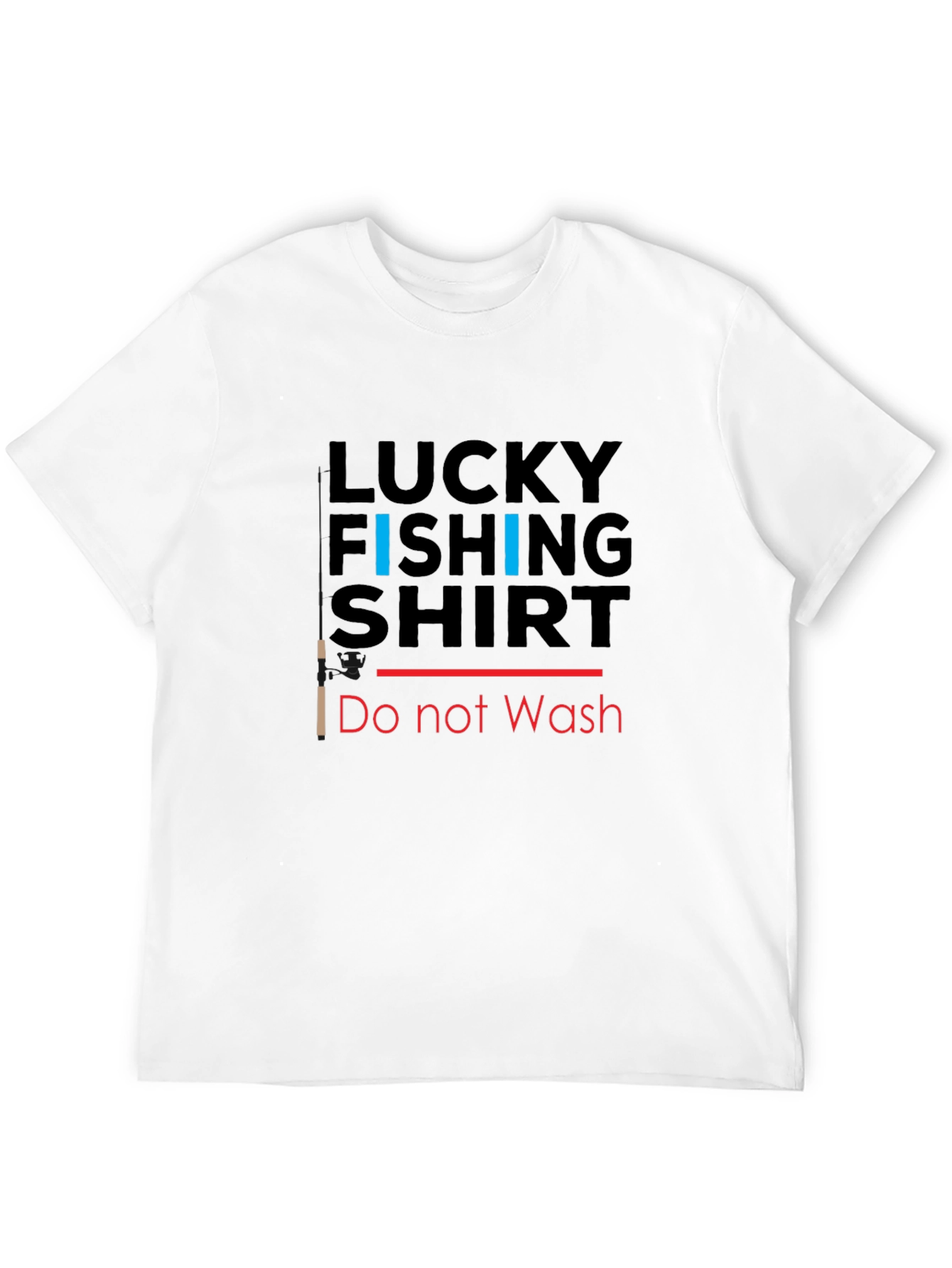 Black Lucky Fishing Shirt - Novelty Graphic Tee view 12