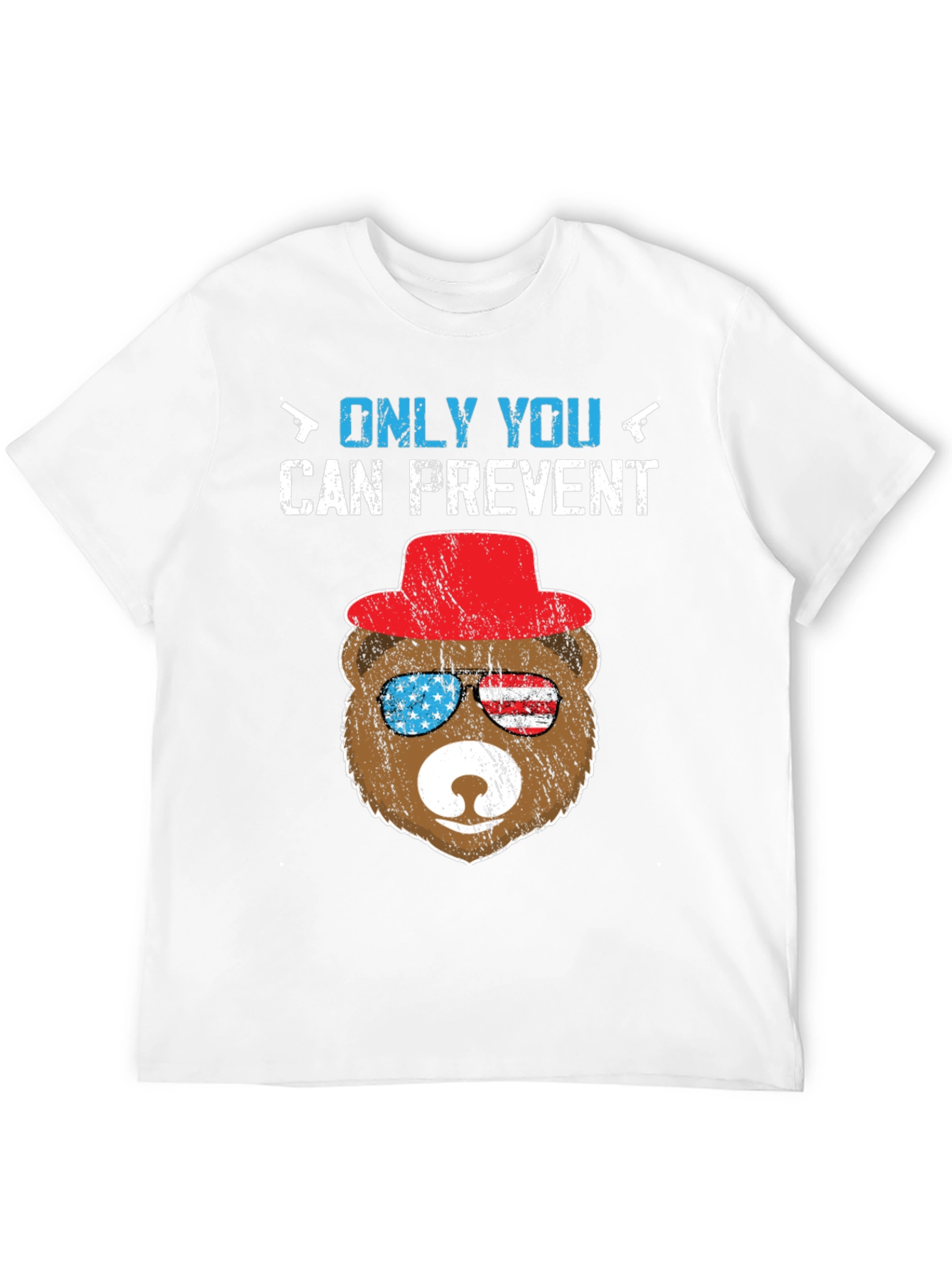 Black Patriotic Bear T-Shirt: Only YOU Prevent view 12