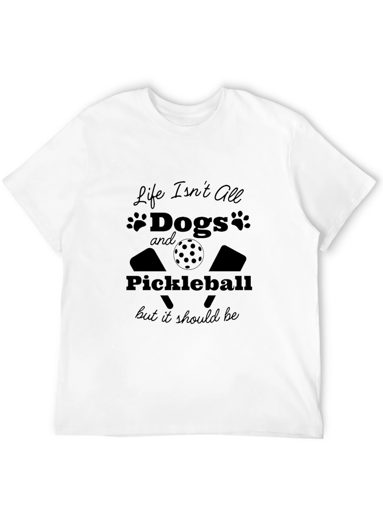 Black Dogs and Pickleball Black Graphic Tee view 12
