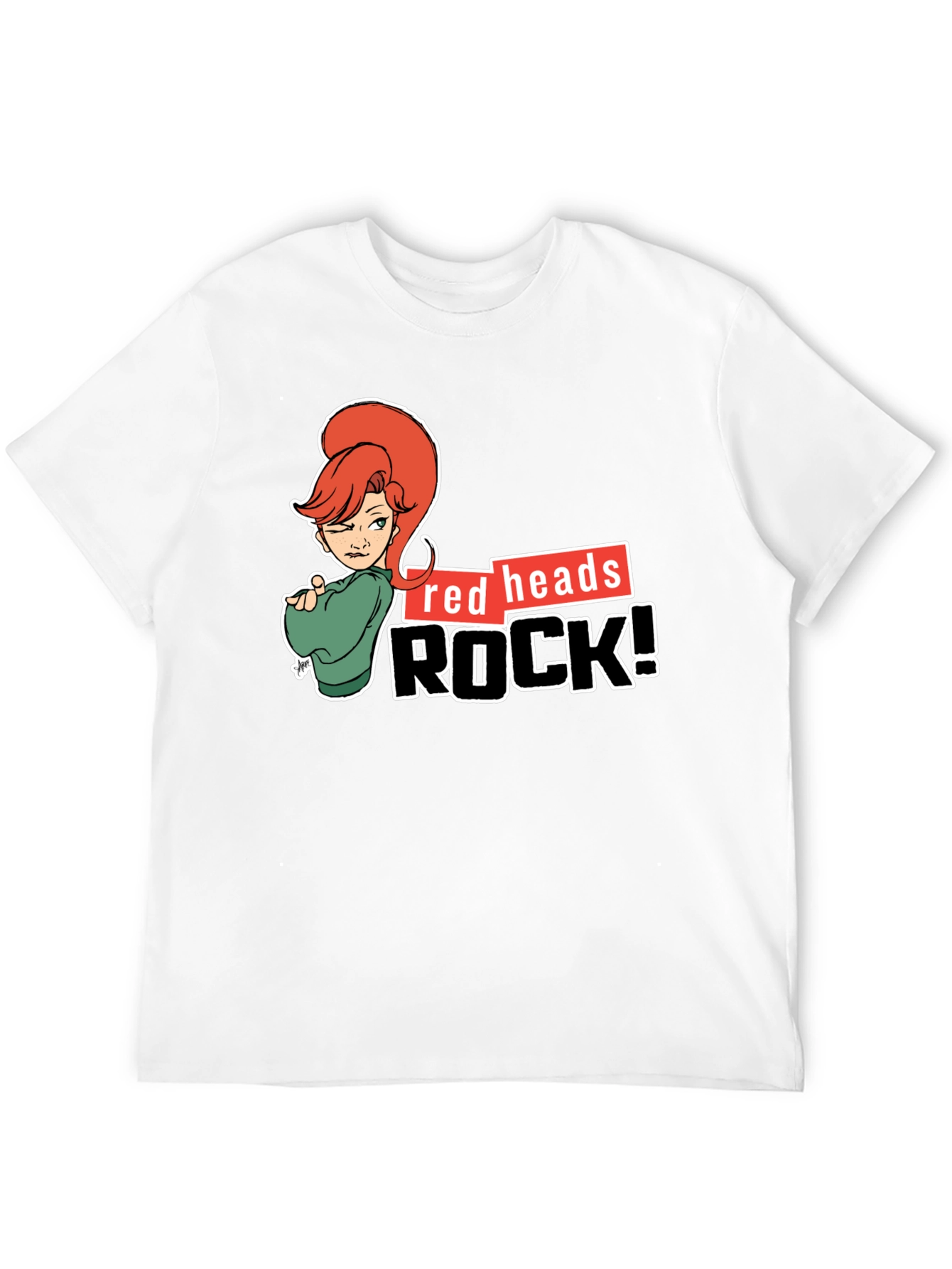 Black Redheads Rock! Graphic T-Shirt view 12