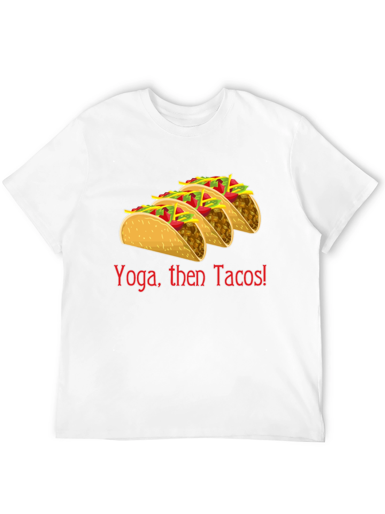 Black Yoga Then Tacos! Graphic Tee view 12