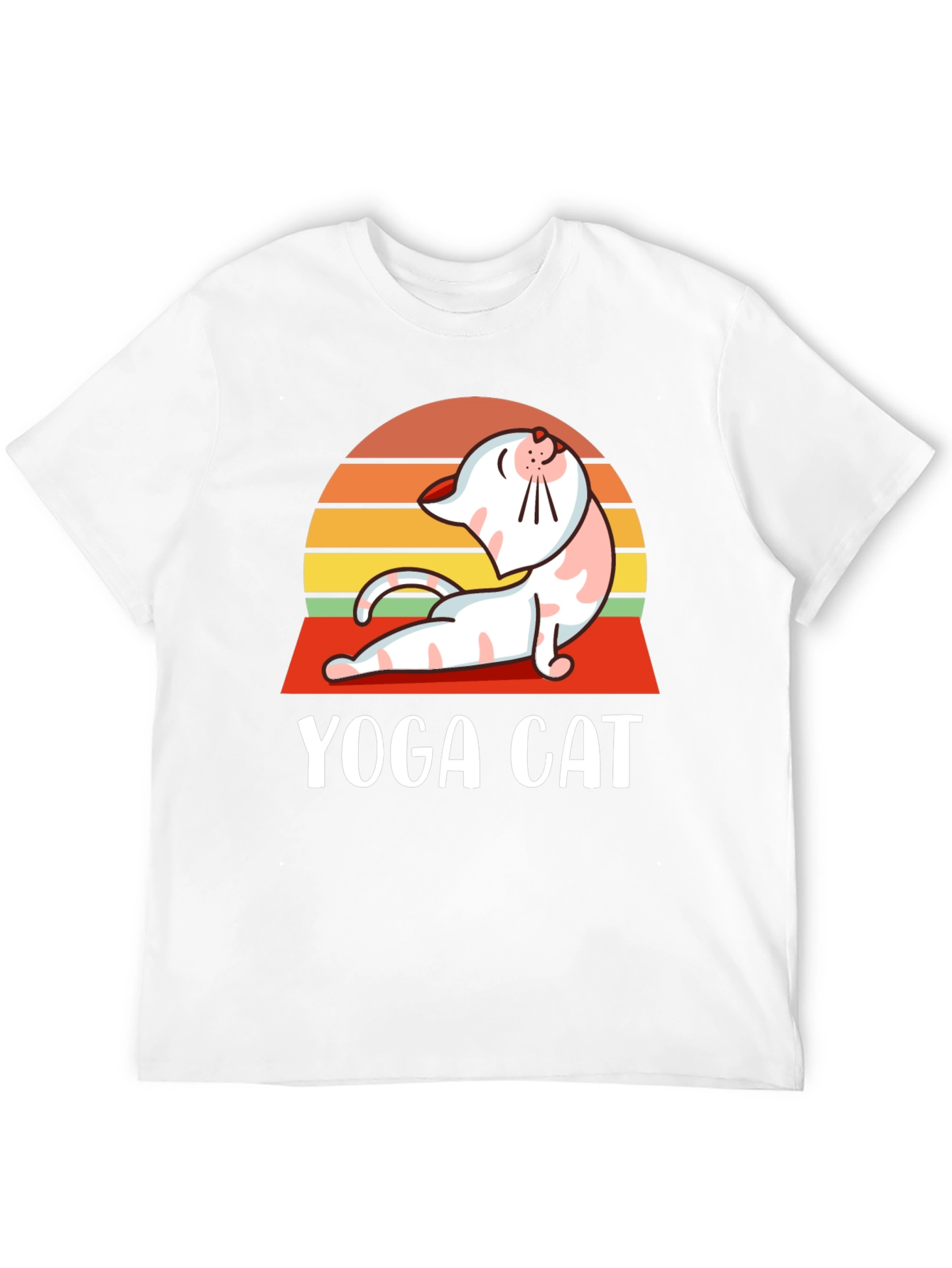 Black Yoga Cat T-Shirt - Funny Workout Tee view 12