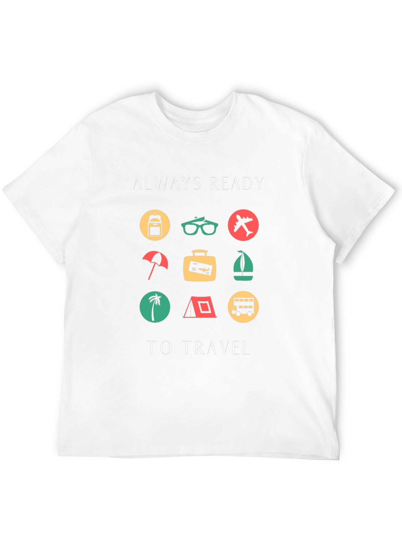 Black Always Ready to Travel Graphic T-Shirt view 12