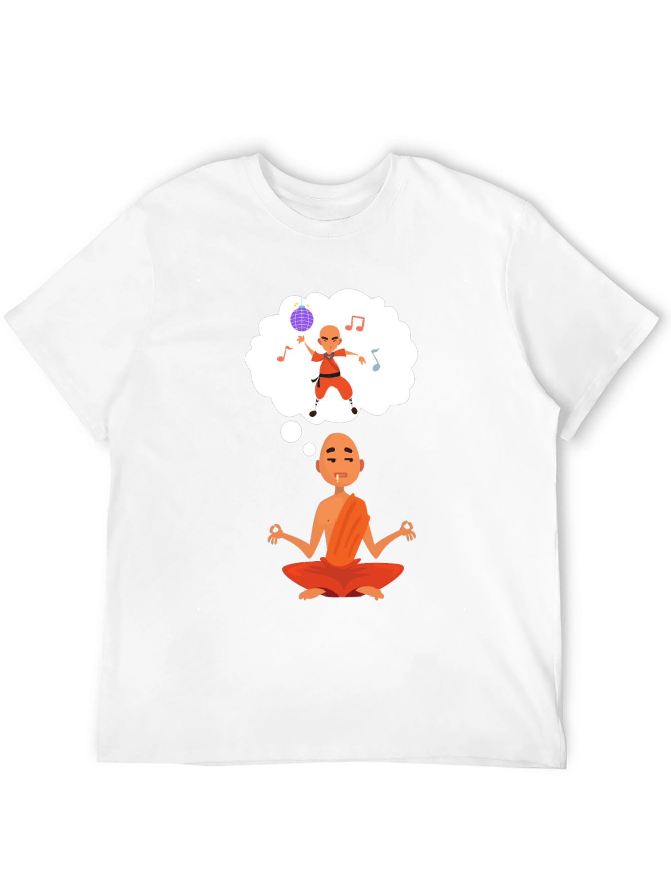 Black Meditating Monk T-Shirt - Dream of Dancing view 12