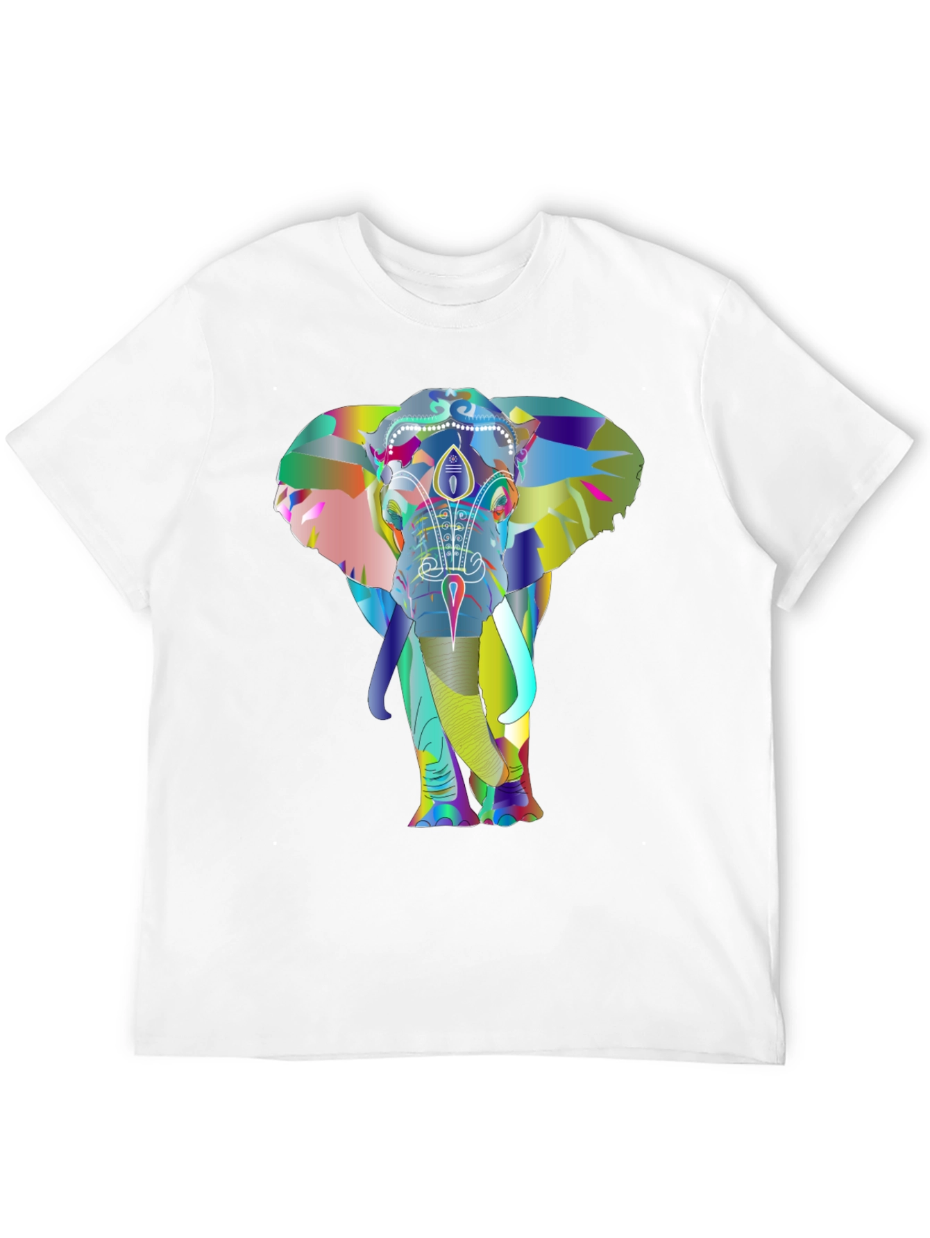 Black Colorful Elephant Graphic Tee - Unique Design view 12