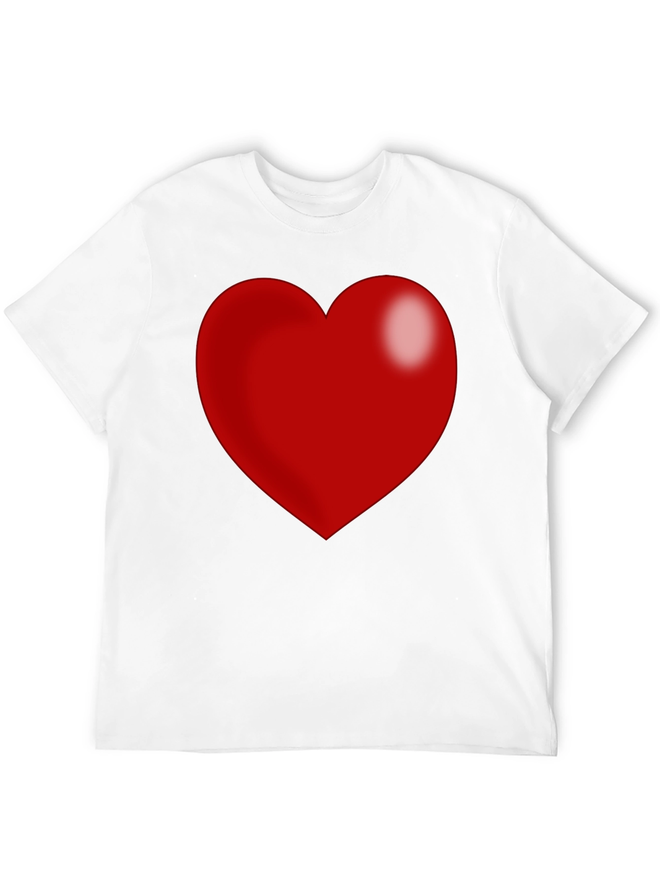 Black Red Heart Graphic Print Black T-Shirt view 12