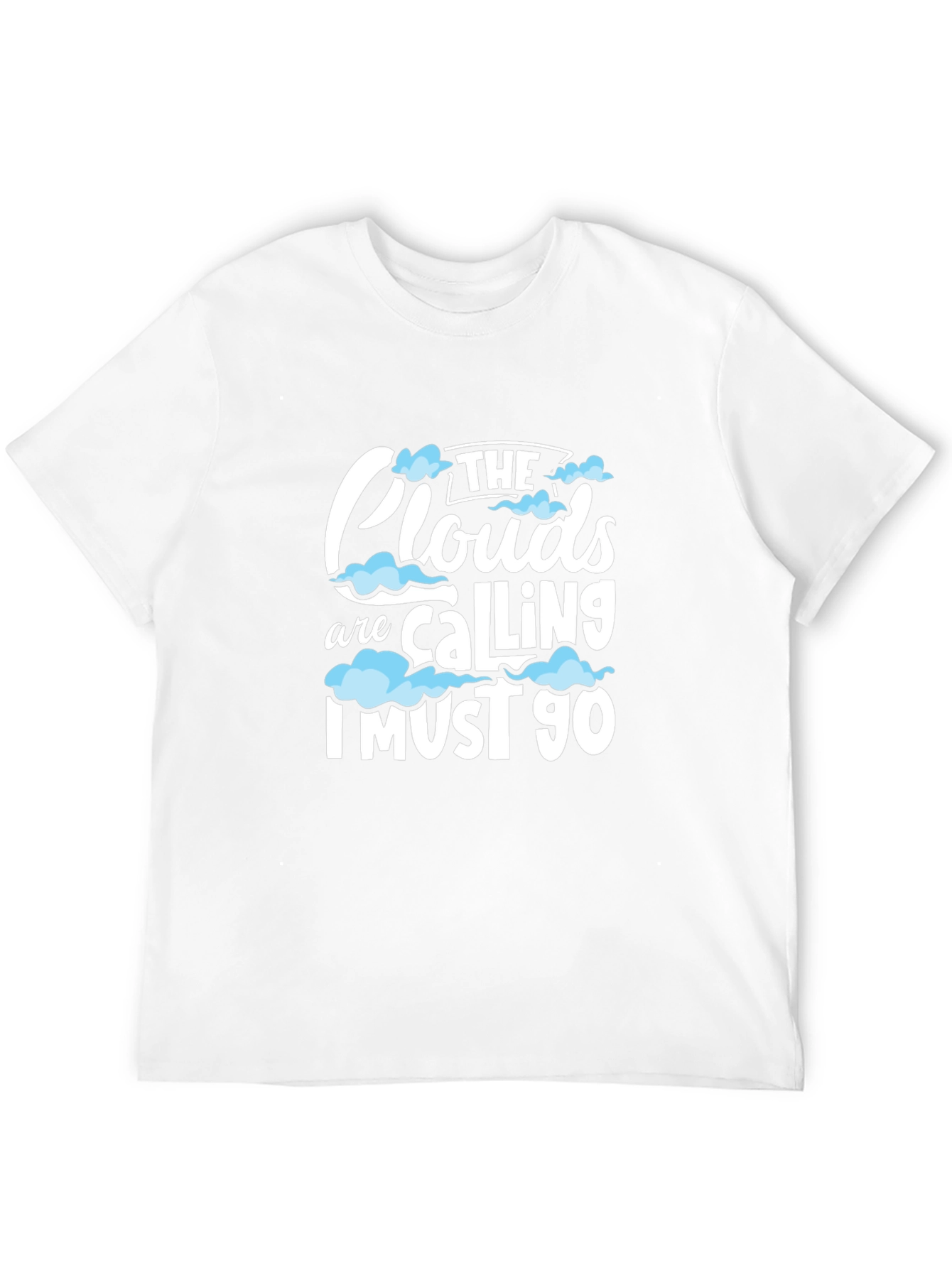 Black The Clouds are Calling Graphic T-Shirt view 12