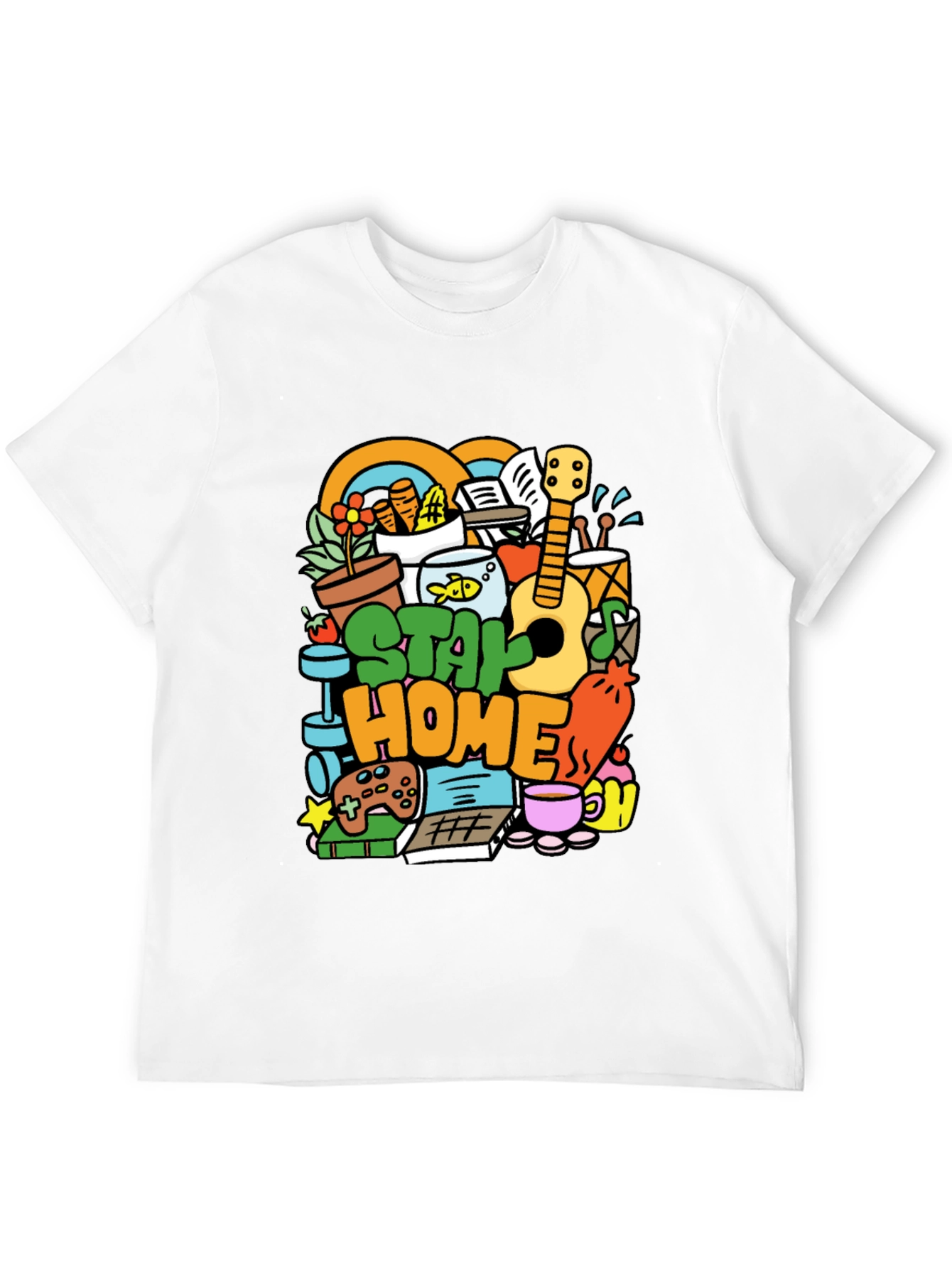 Black Stay Home Graphic T-Shirt - Cozy & Fun view 12