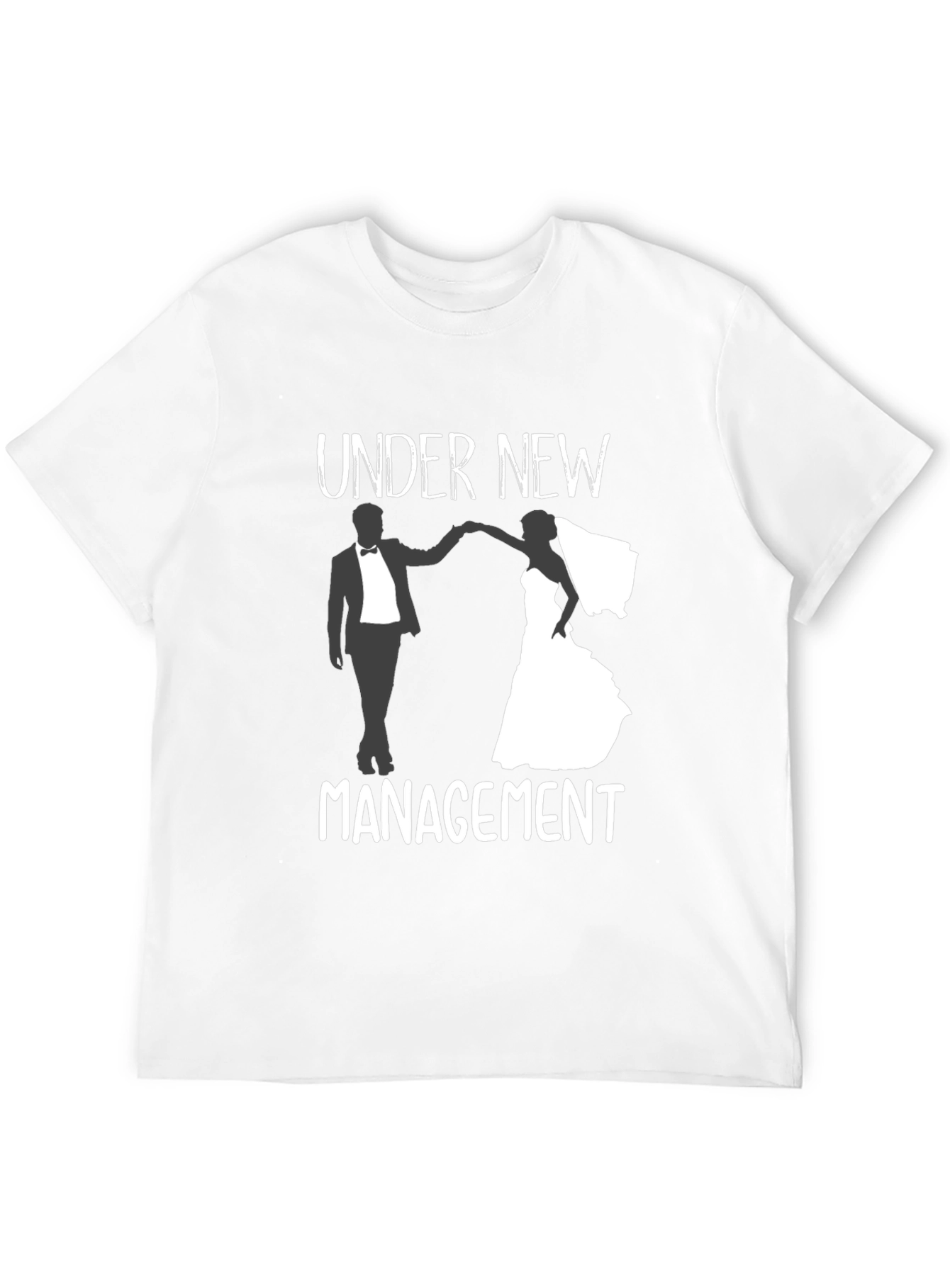 Black Under New Management Wedding T-Shirt view 12