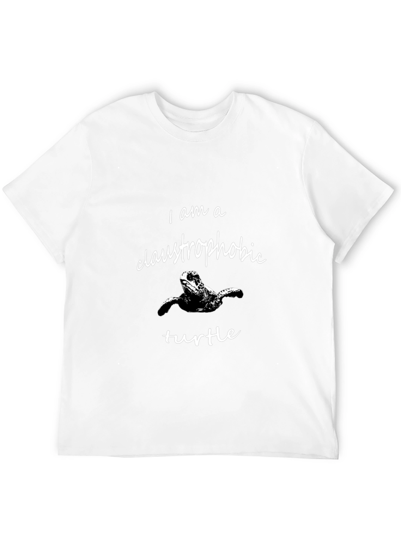 Black Claustrophobic Turtle Graphic T-Shirt - Funny Animal Tee view 12