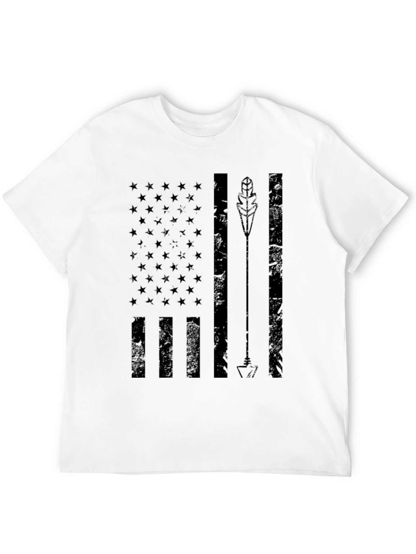 Black American Arrow Flag Graphic Tee - Black view 12