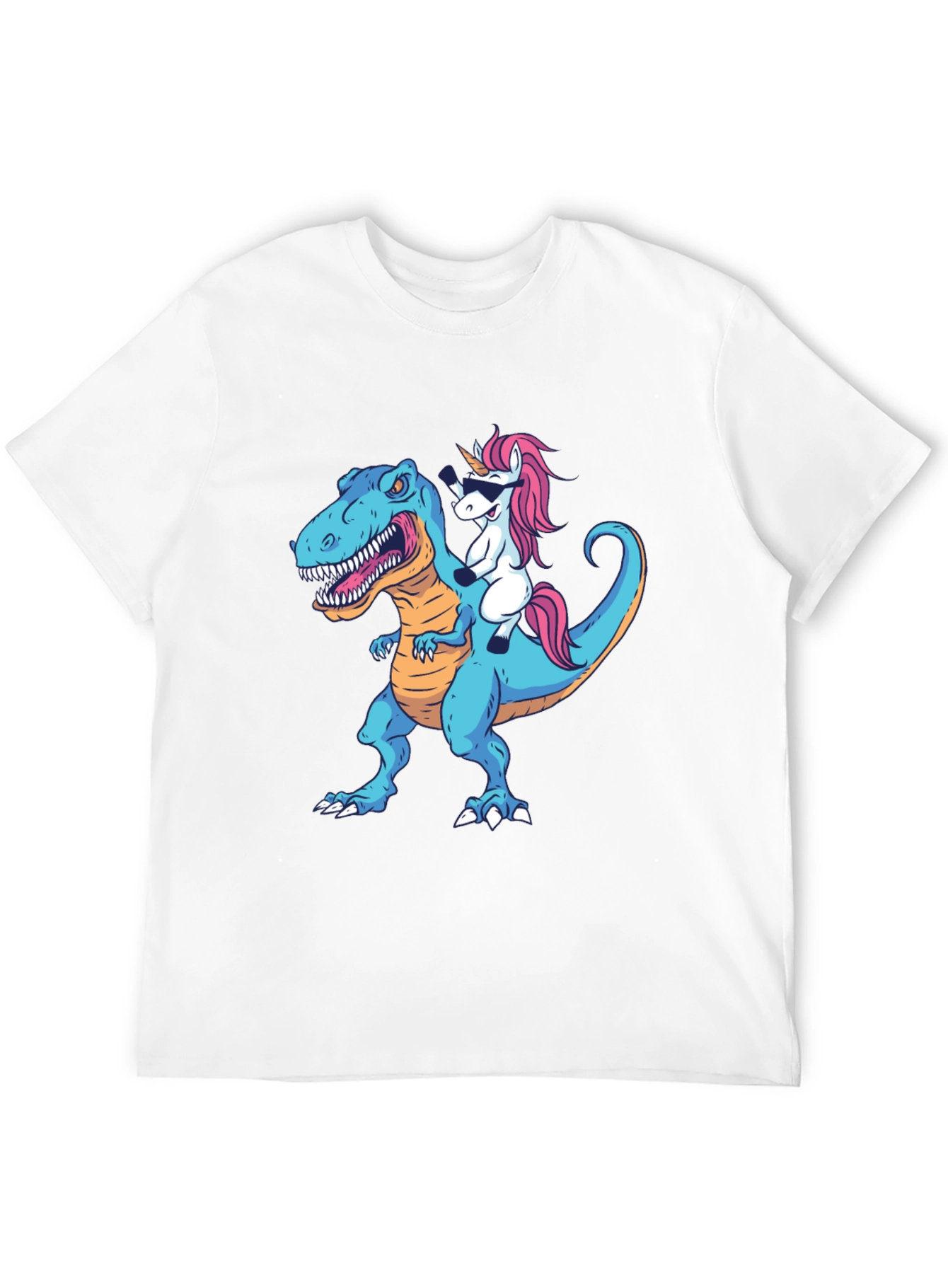 Black Dino Unicorn T-Shirt: Funny Graphic Tee view 12