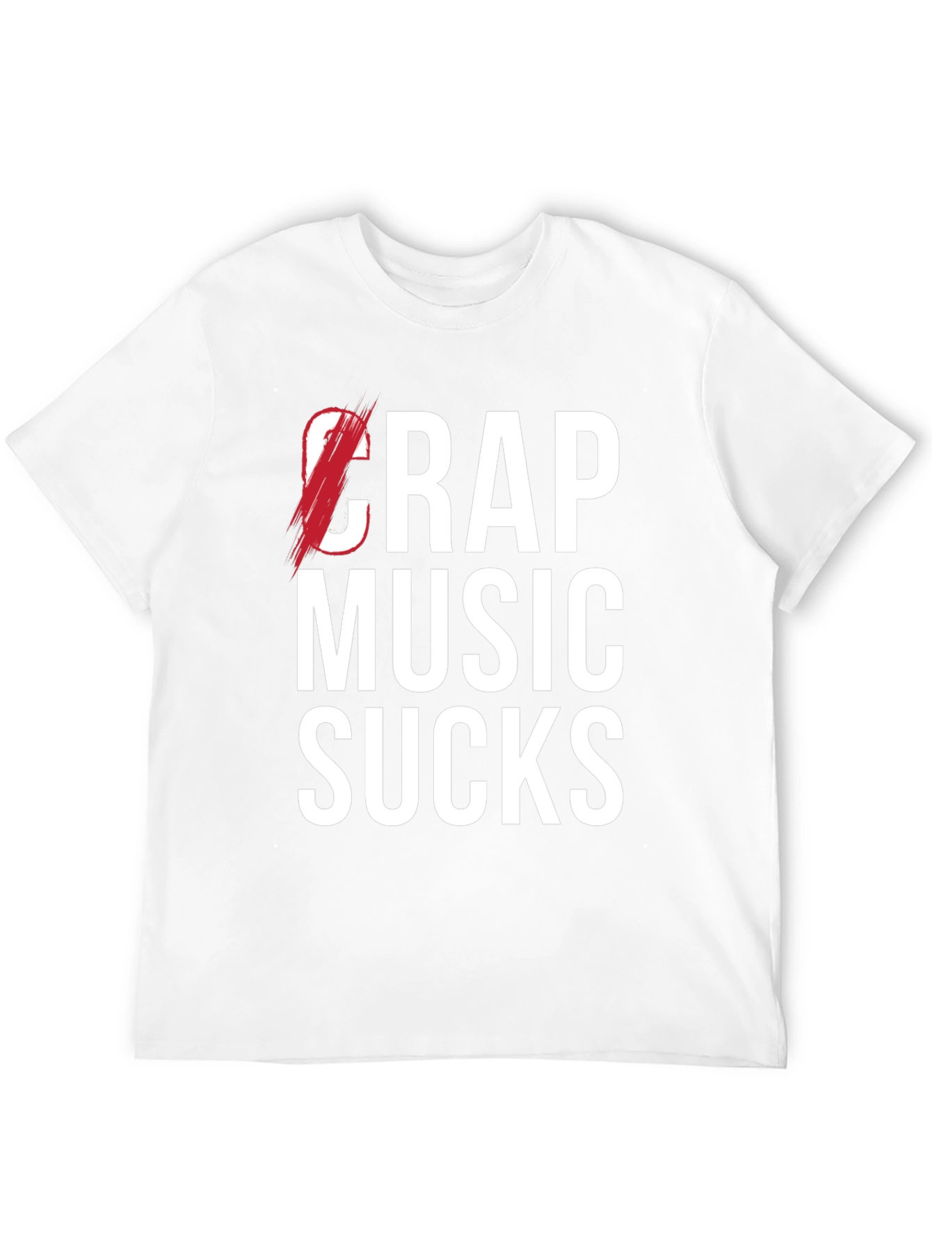 Black Crap Music Sucks Graphic Tee view 12