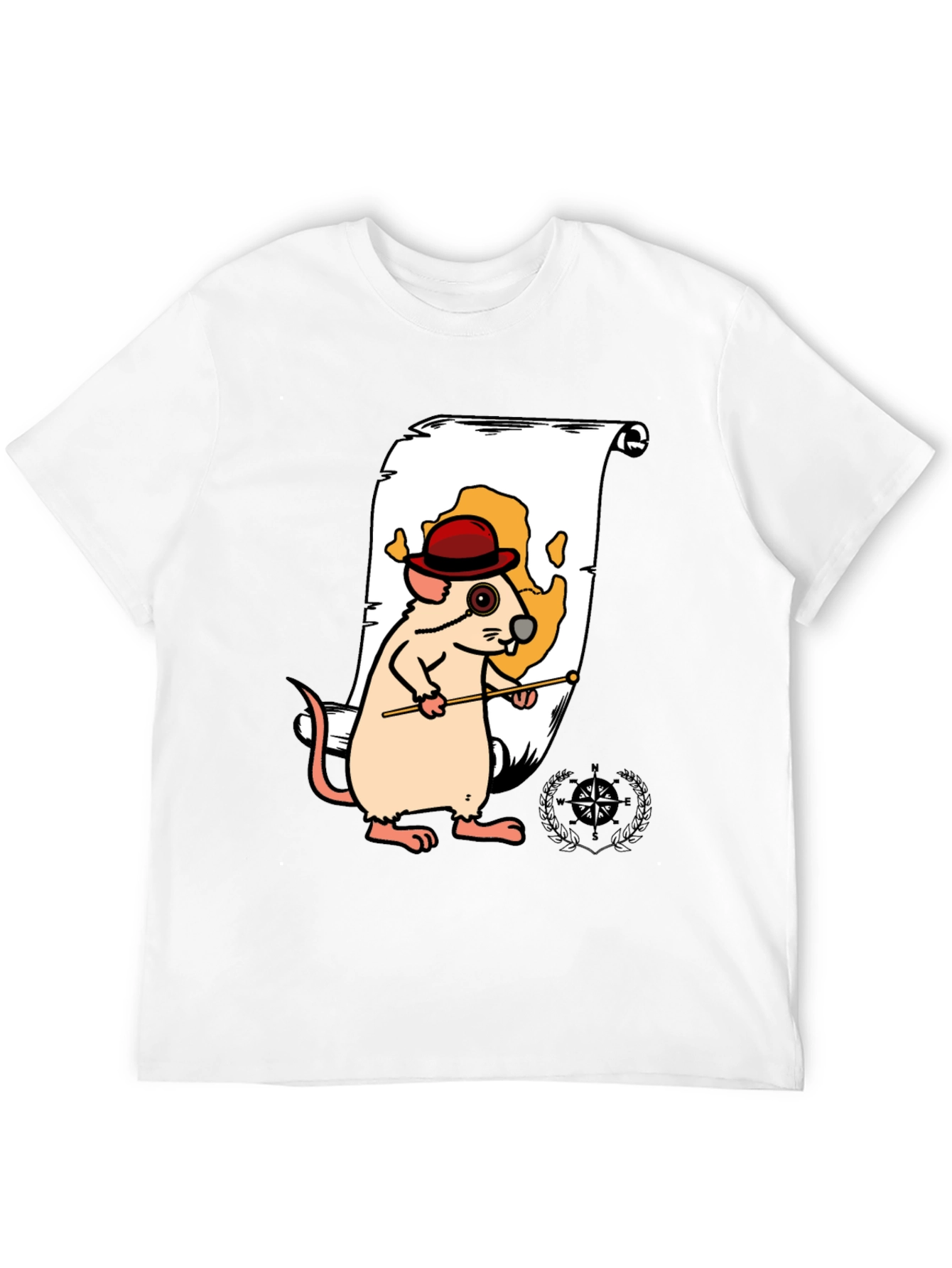 Black Cartoon Mouse Navigator Graphic Tee view 12