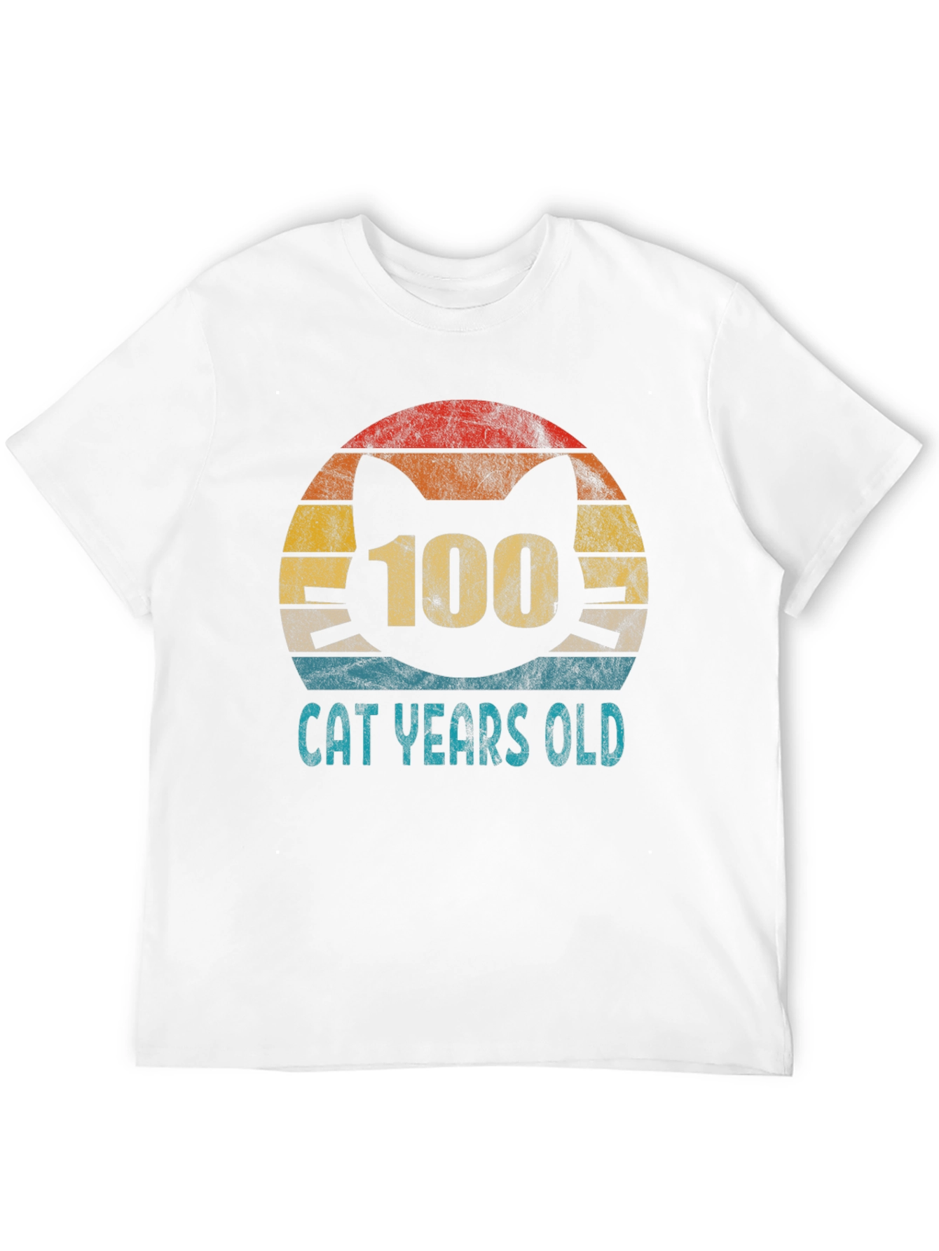 Black 100 Cat Years Old Graphic Tee view 12