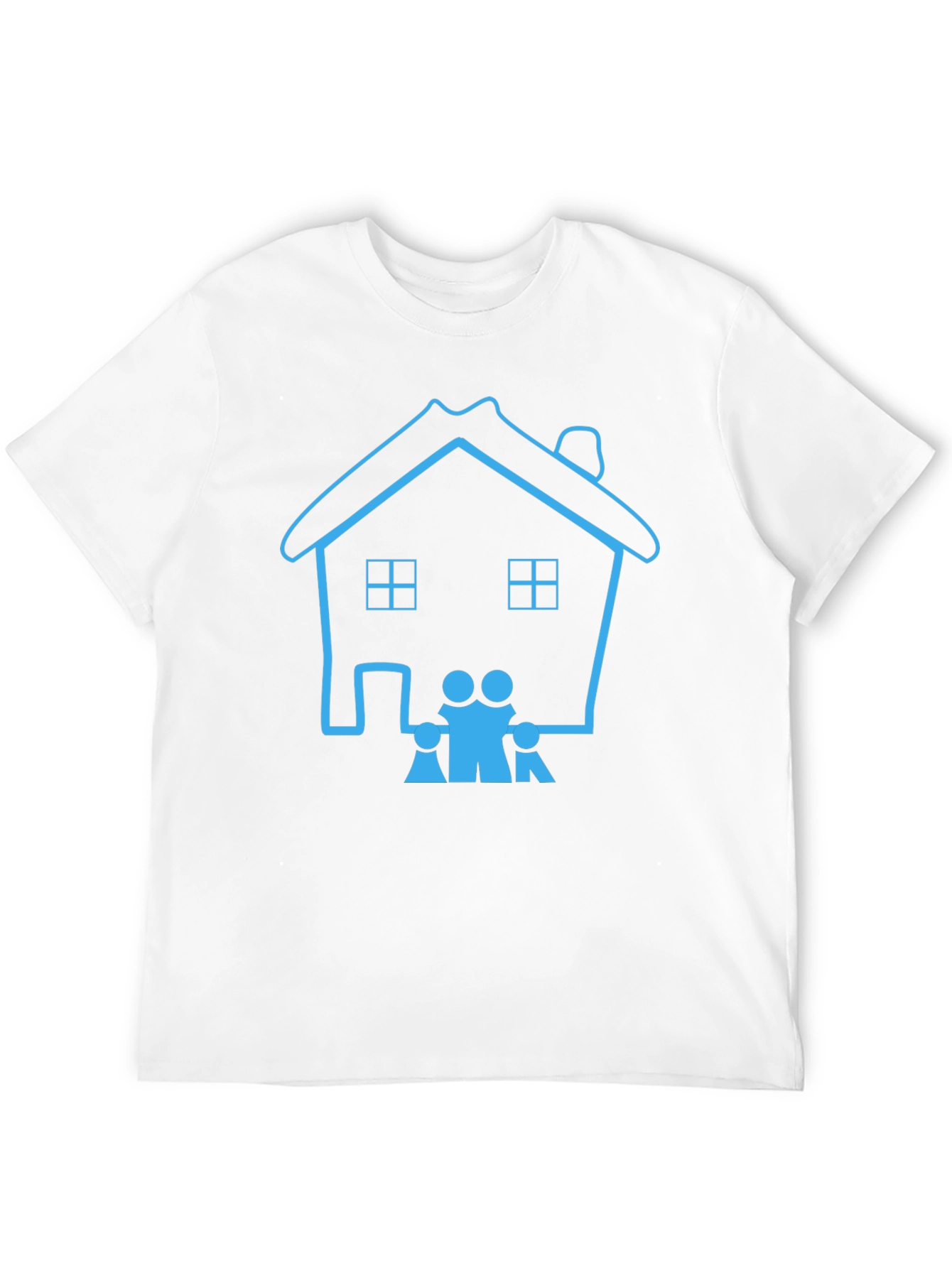 Black Family Home Graphic Tee - Classic Black Cotton T-Shirt view 12
