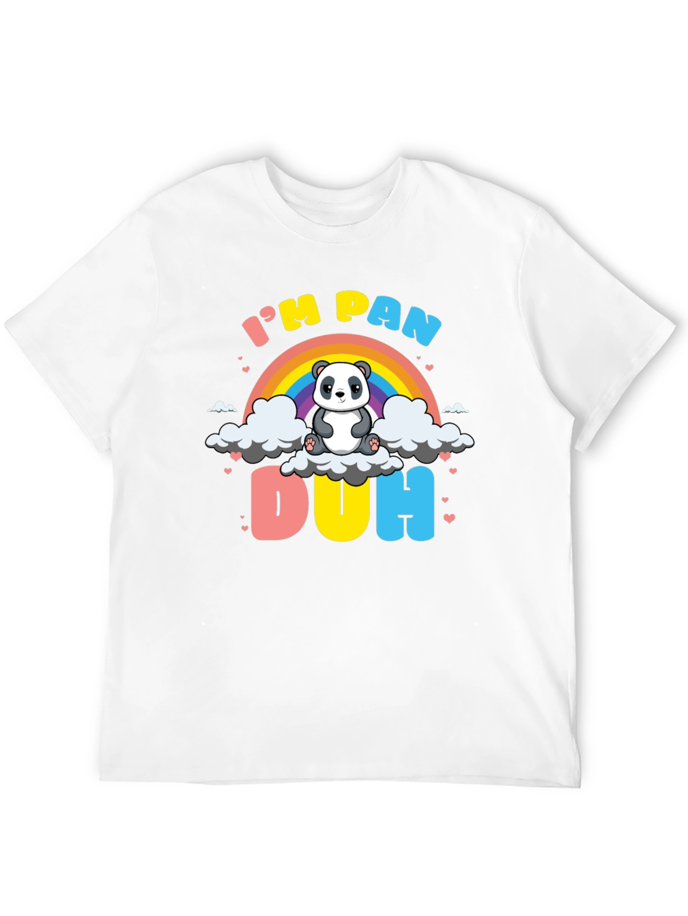 Black I'm Pan Duh T-Shirt - Panda LGBT Pride Rainbow view 12