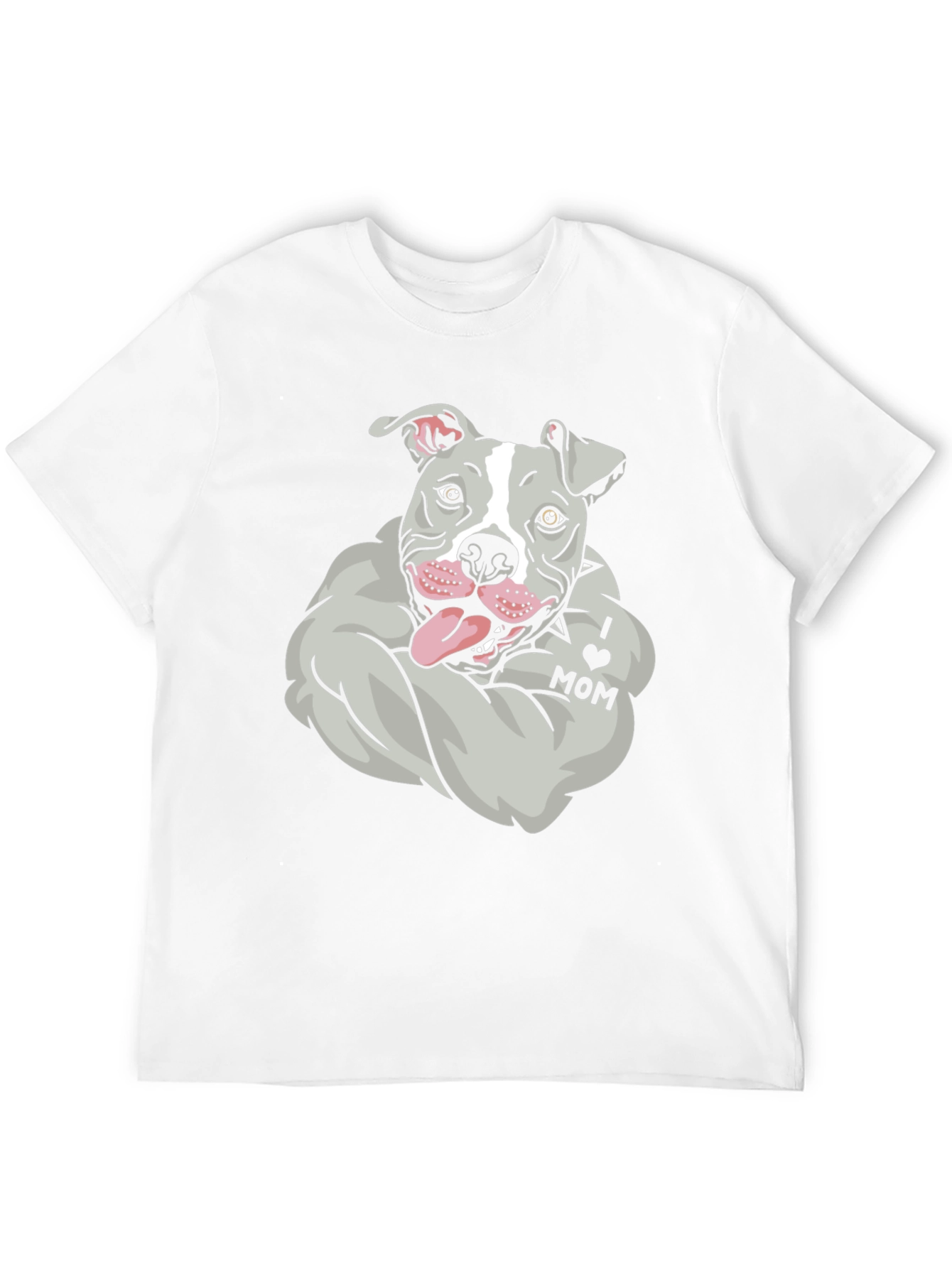 Black Pitbull 'I Love Mom' Graphic Tee view 12