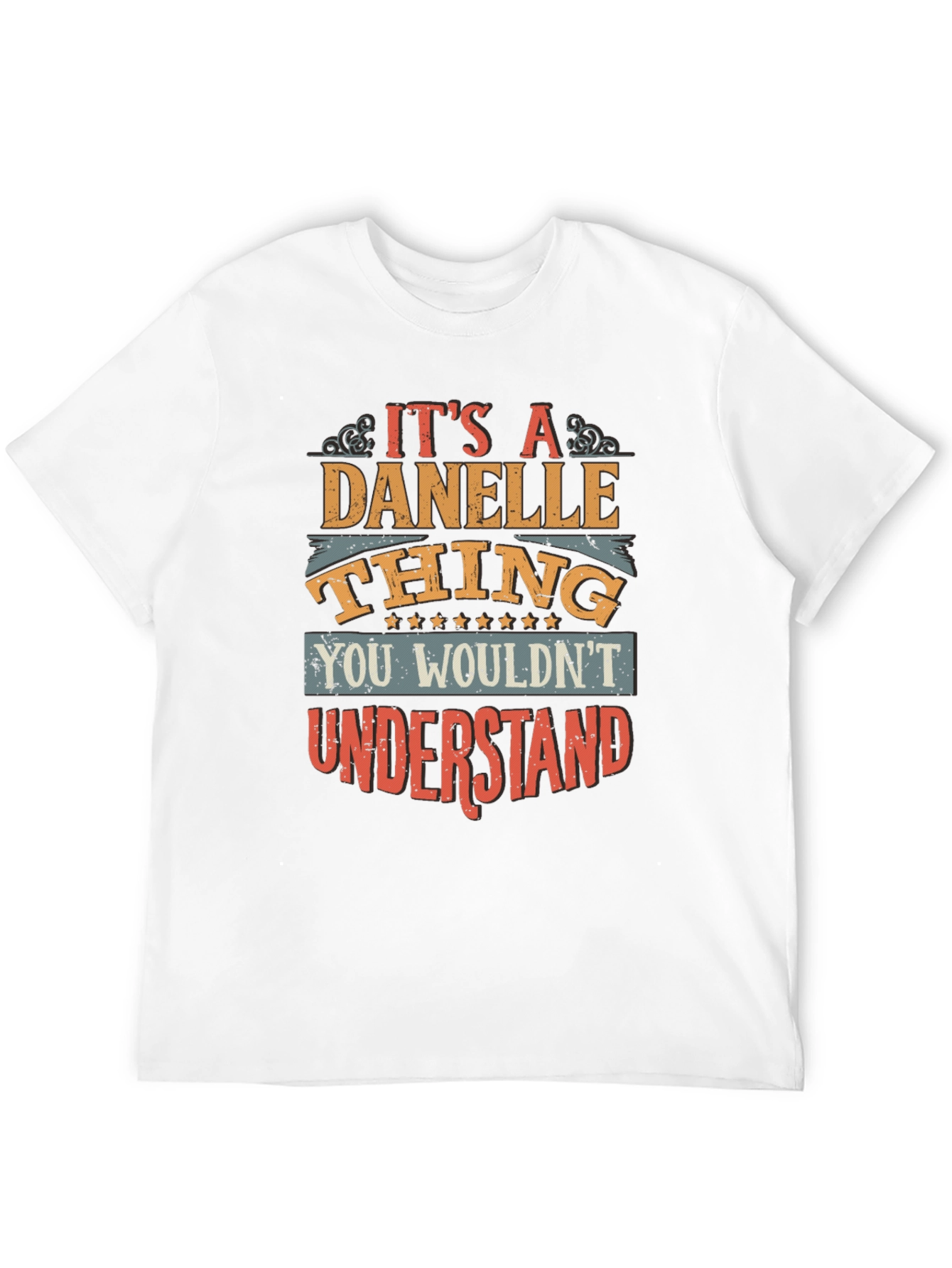 Black Danelle Thing Graphic T-Shirt - Unique Name Tee view 12