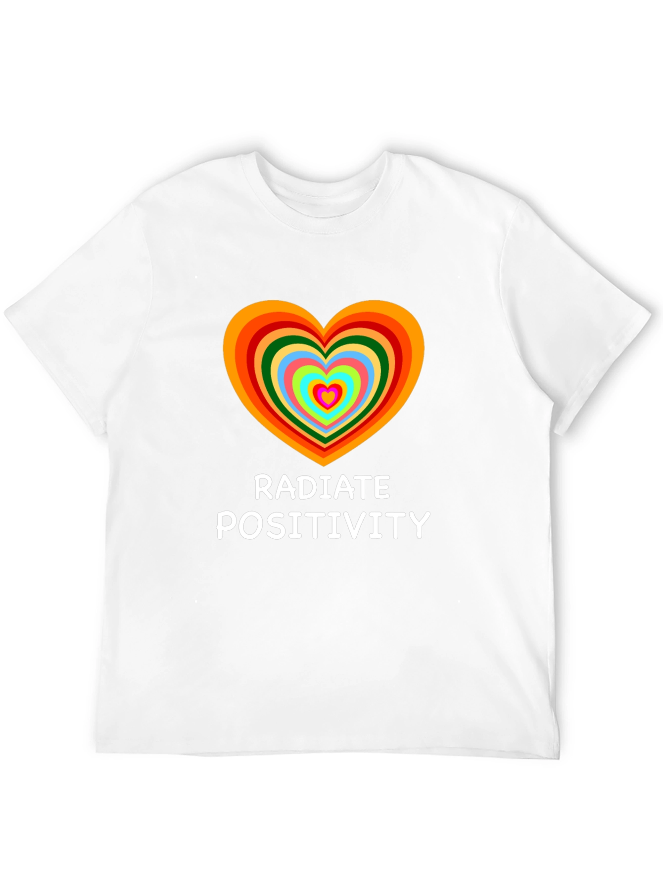 Radiate Positivity Heart Graphic T-Shirt - 12