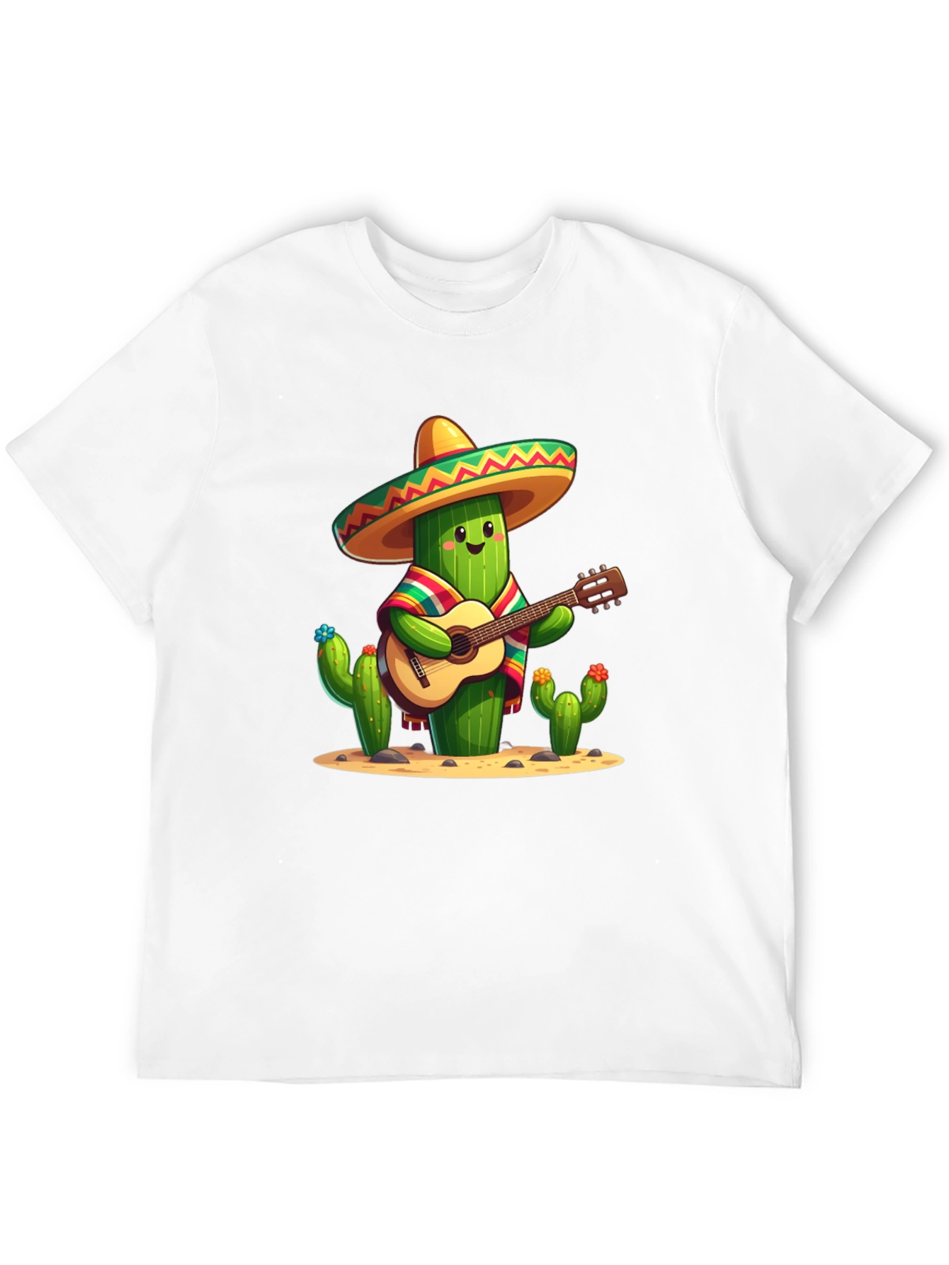 Black Cactus Guitar Player T-Shirt view 12