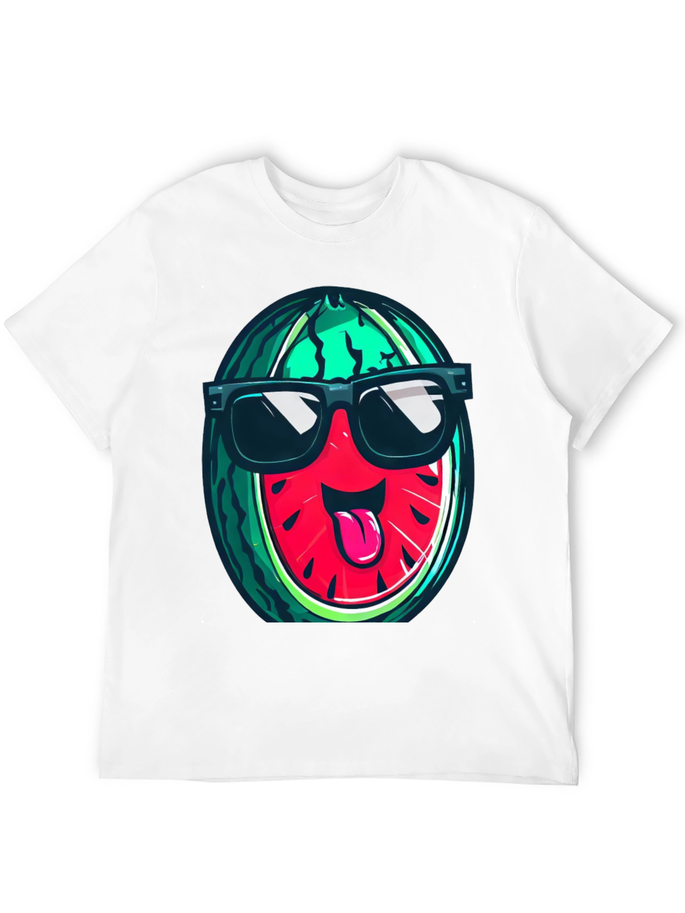 Black Cool Watermelon Graphic T-Shirt view 12