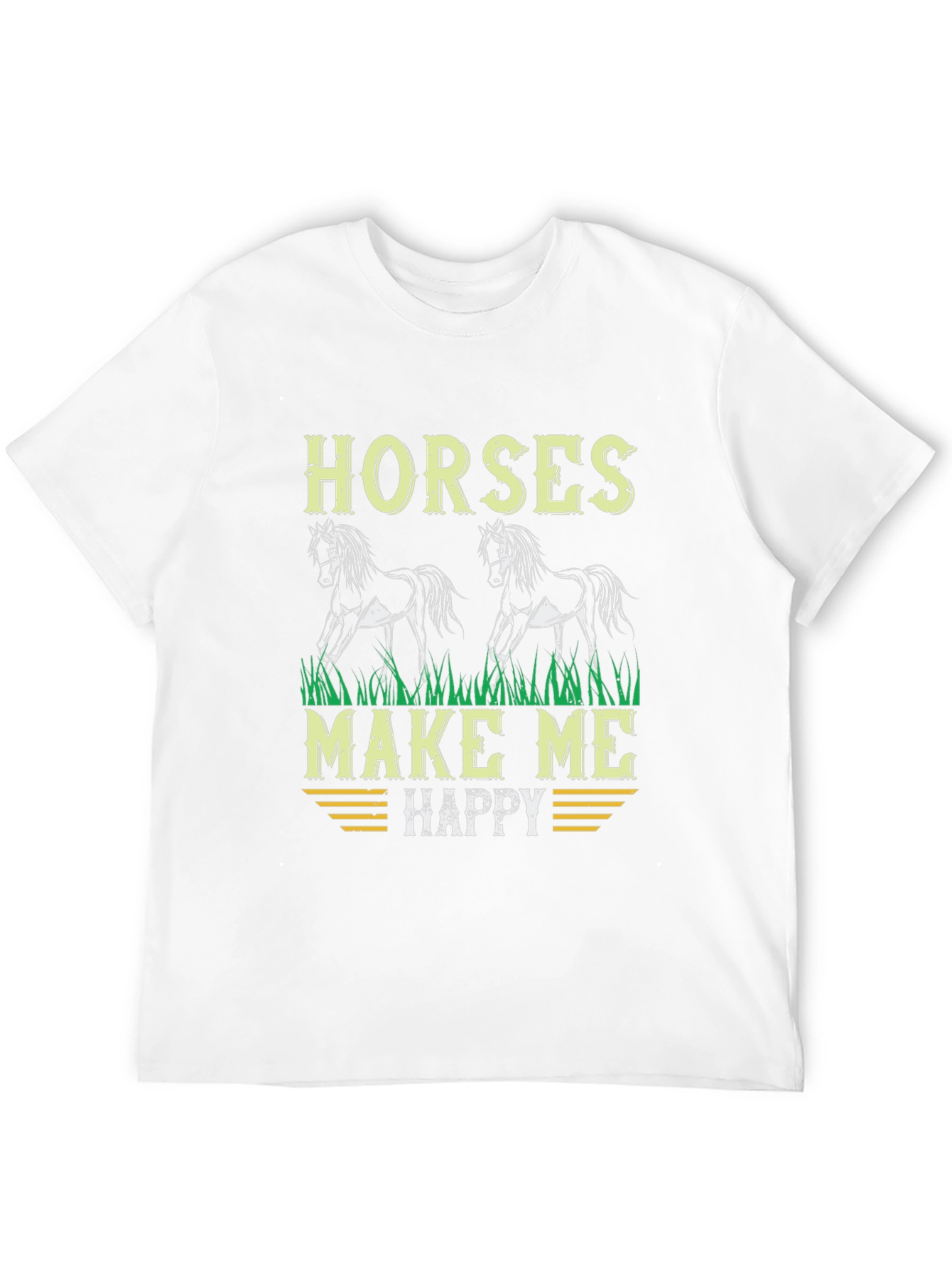 Black Horses Make Me Happy Graphic T-Shirt view 12