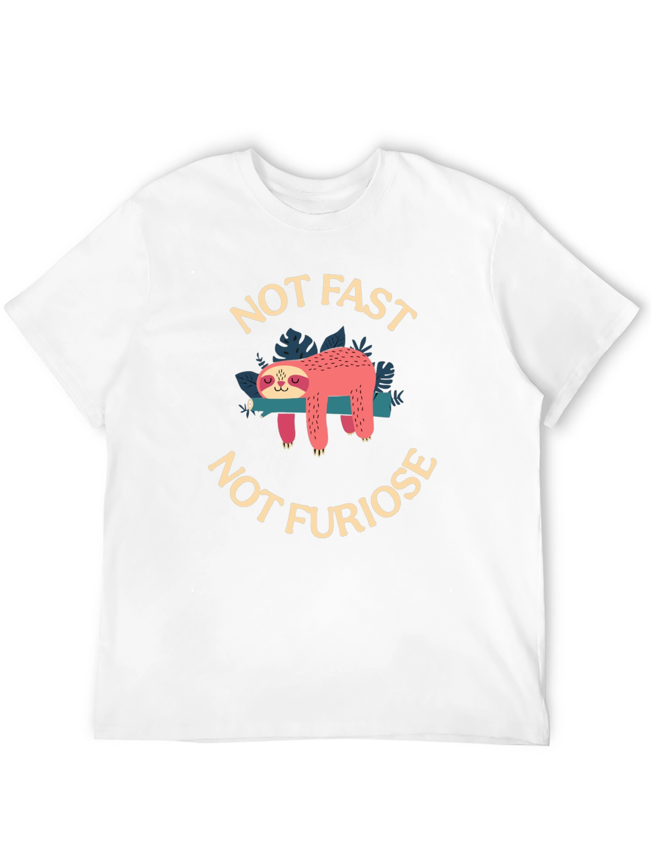 Black Not Fast Not Furiose Sloth Graphic T-Shirt view 12