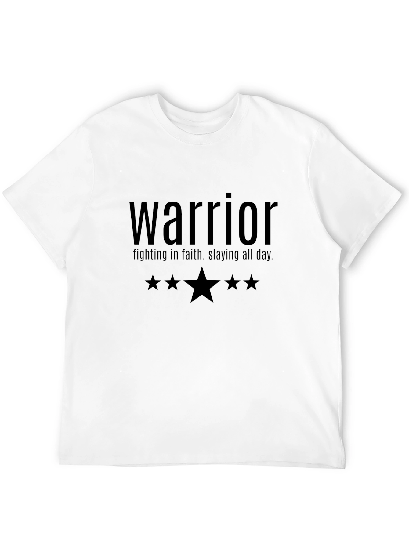 Black Warrior Faith T-Shirt - Slaying All Day Graphic Tee view 12