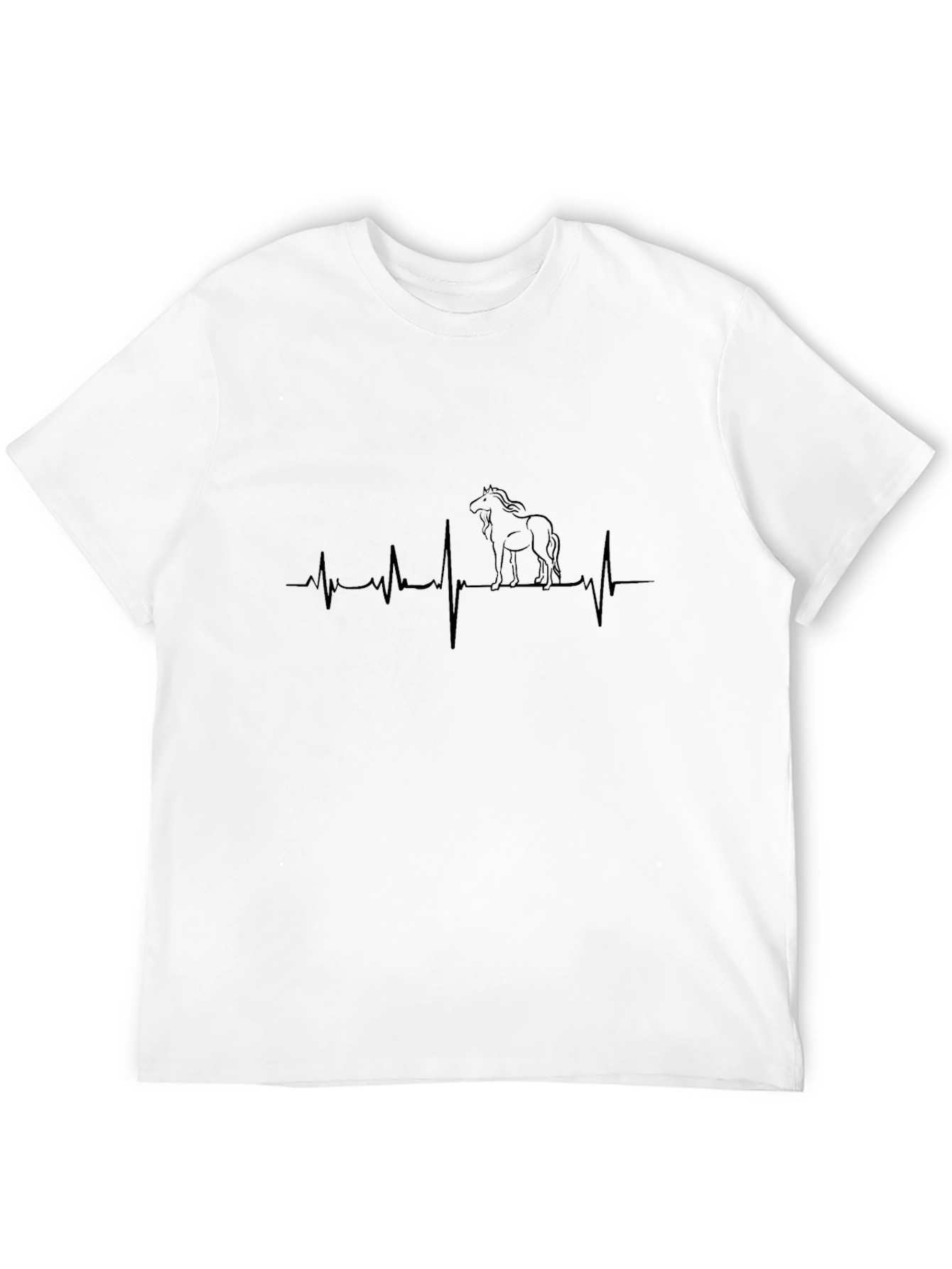 Black Horse Heartbeat T-Shirt - Equestrian Lover Tee view 12