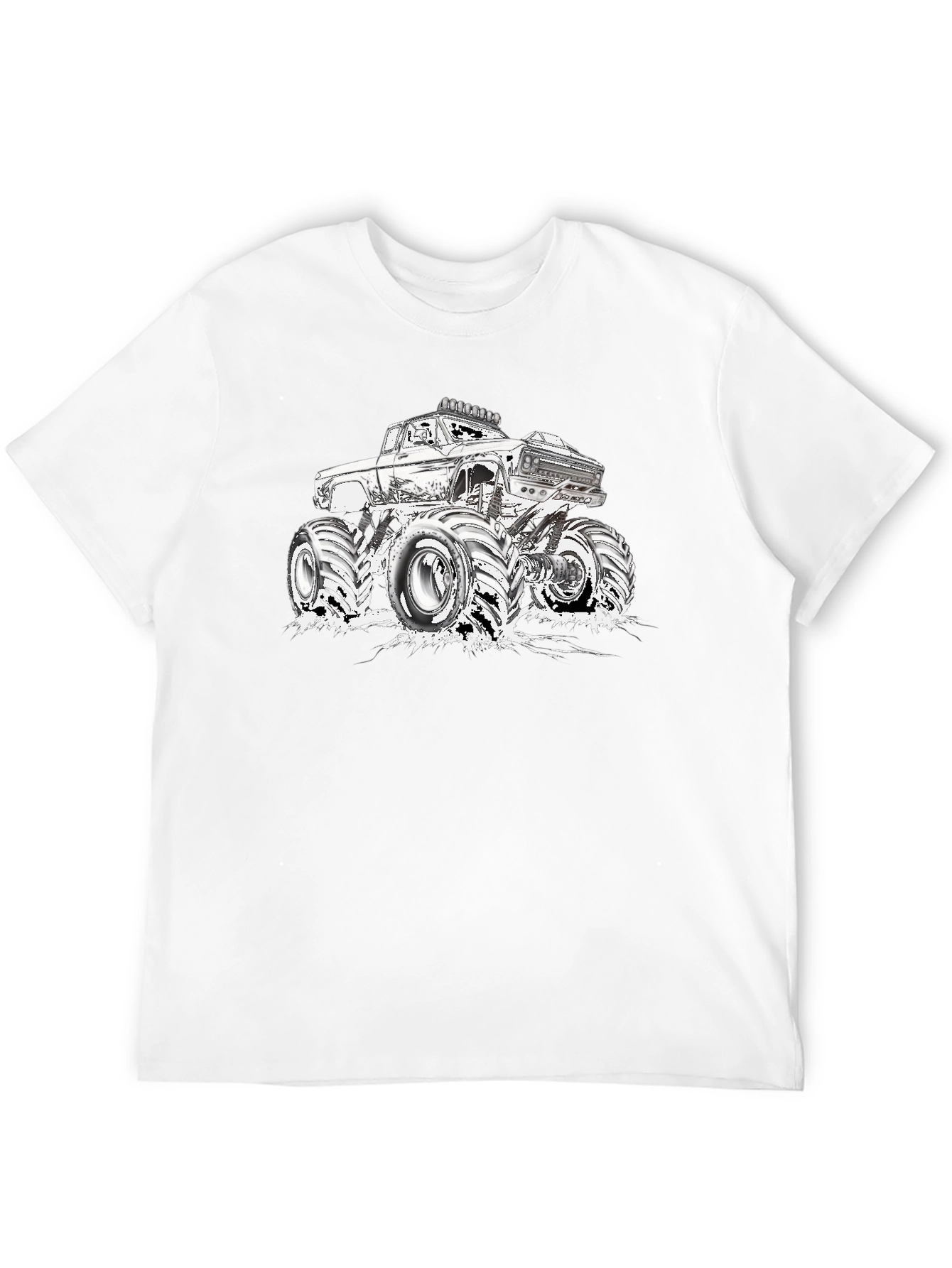 Black Monster Truck Graphic Tee - Black view 12