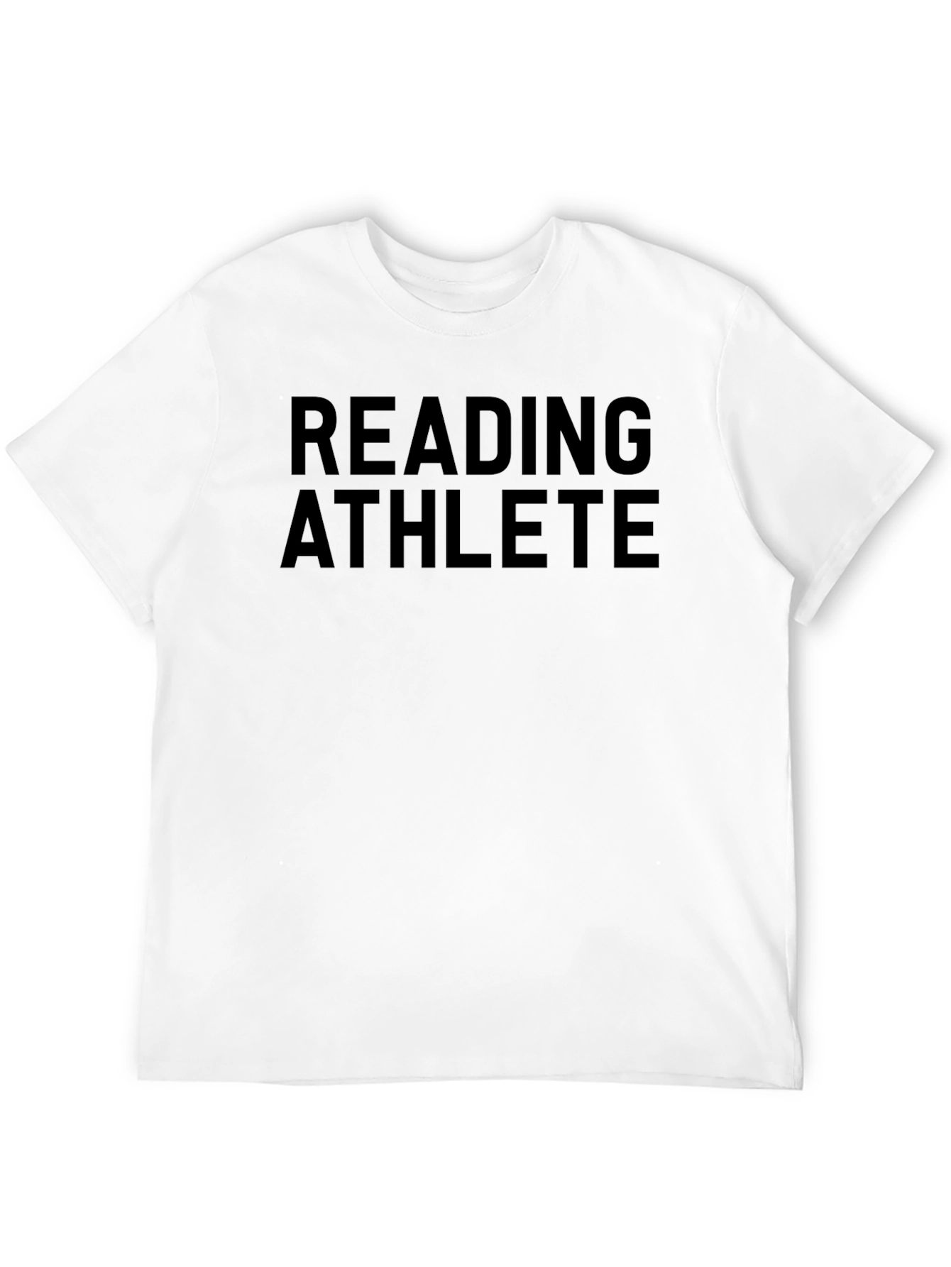 Black Reading Athlete Graphic Tee - Black Crew Neck Shirt view 12