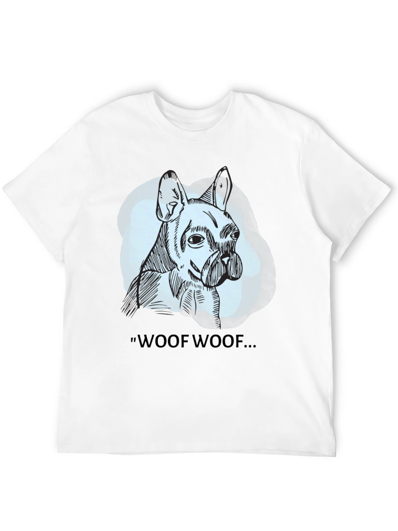 Black Woof Woof Dog Graphic Tee - Black view 12