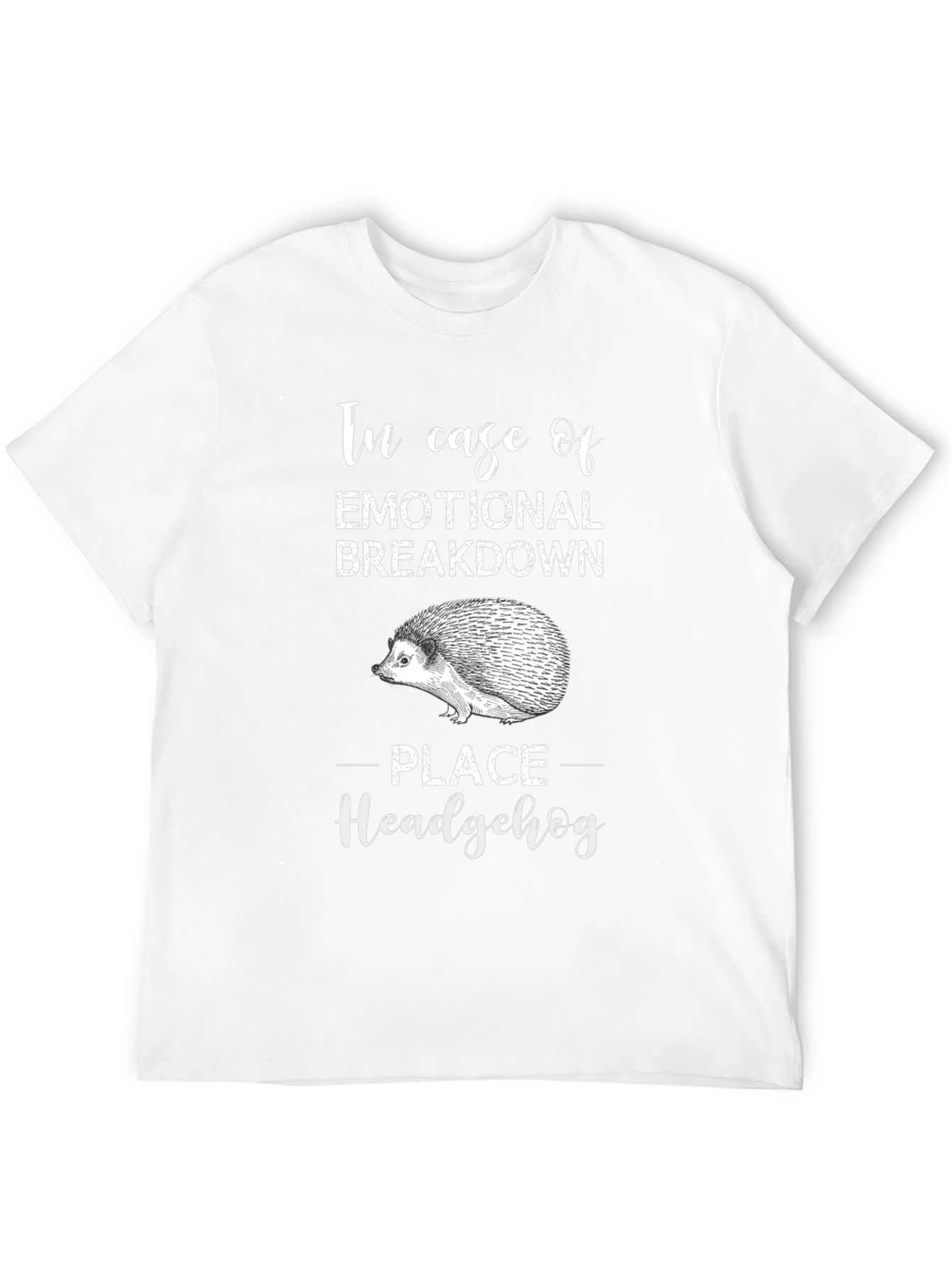 Black Emotional Breakdown Hedgehog Graphic Tee view 12