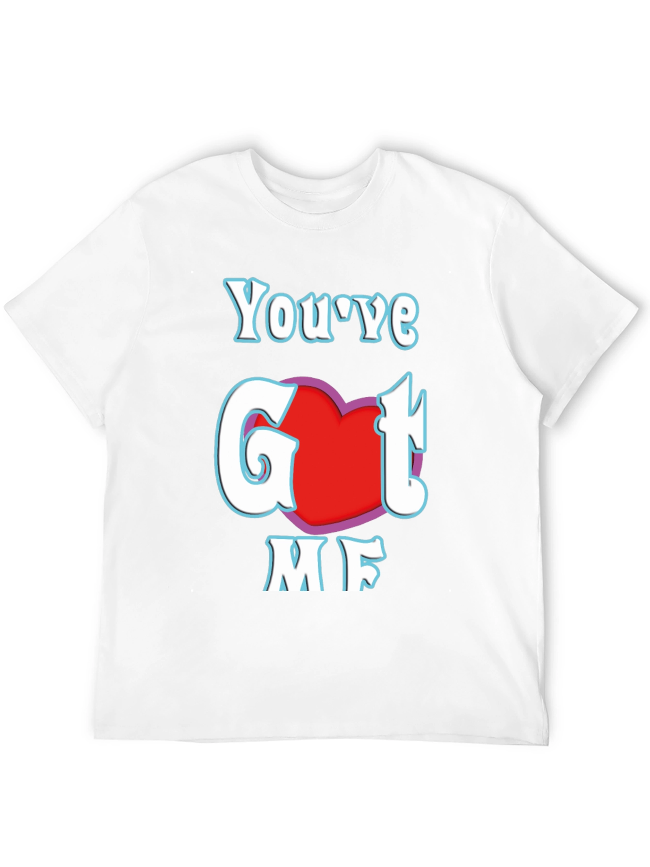 Black You've Got Me T-Shirt - Red Heart Design view 12