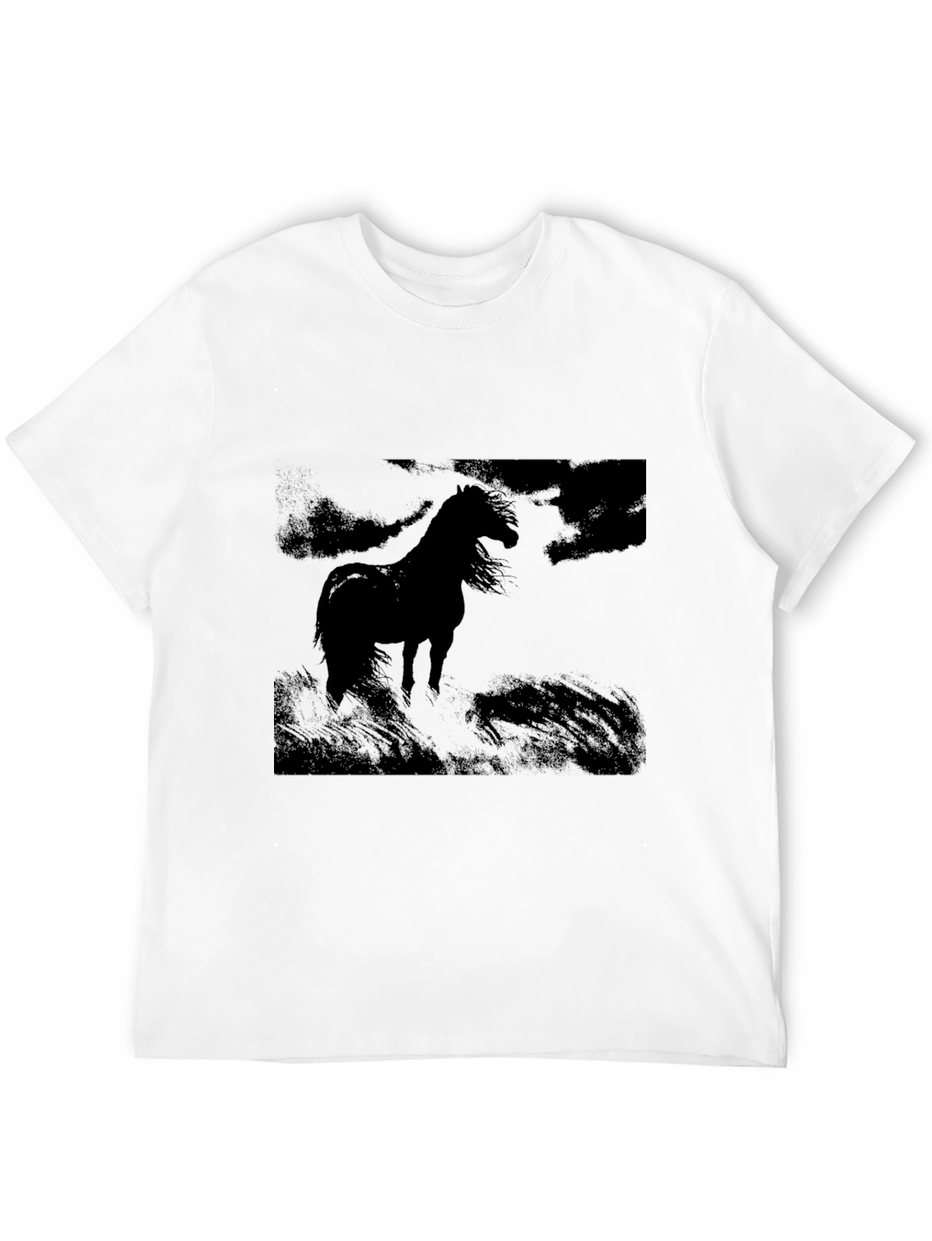 Black Black Horse Graphic Tee - Men's Stylish Casual Top view 12