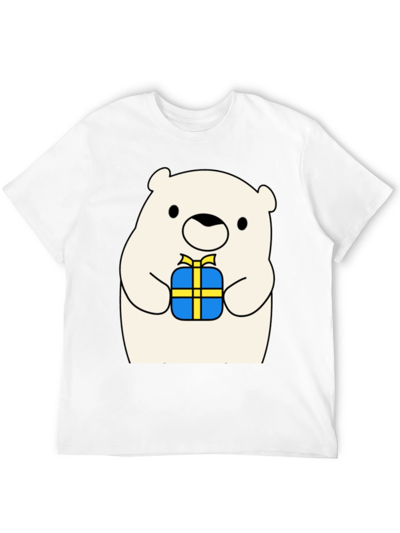 Black Cute Bear Gift T-Shirt - Whimsical Graphic Tee view 12