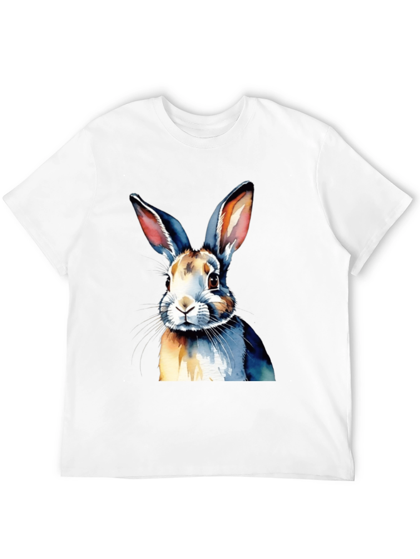 Black Watercolor Rabbit Graphic Tee view 12