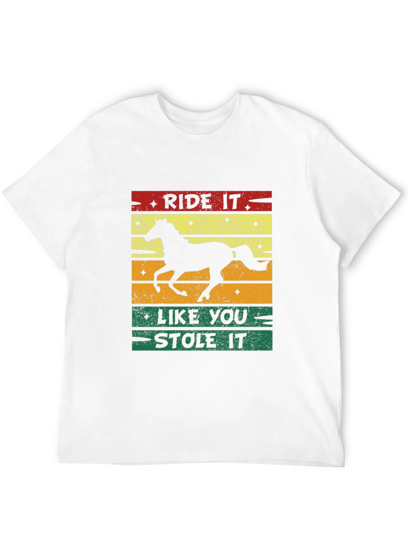 Black Ride It Like You Stole It Horse Graphic T-Shirt view 12