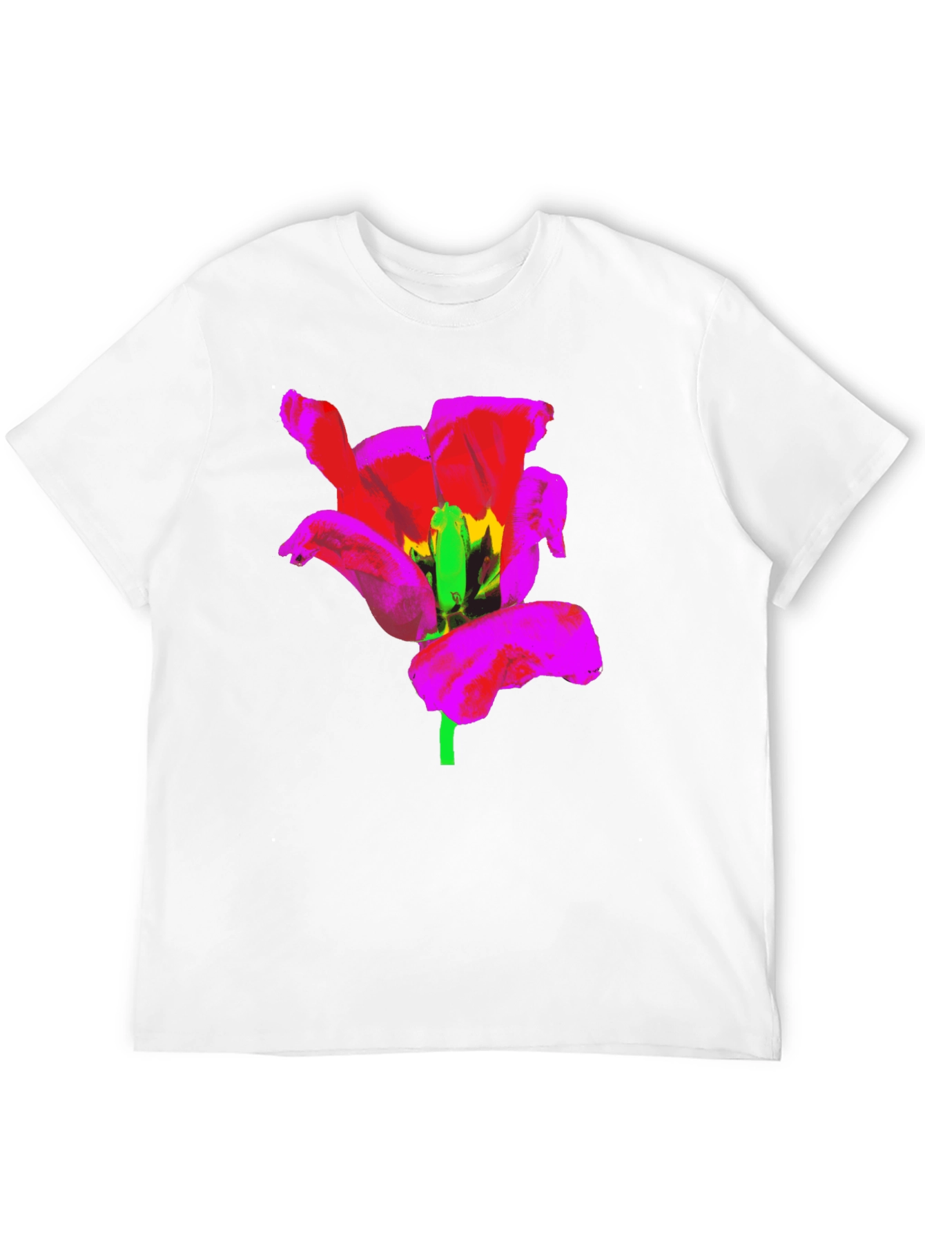 Black Bold Flower Graphic Black T-Shirt view 12