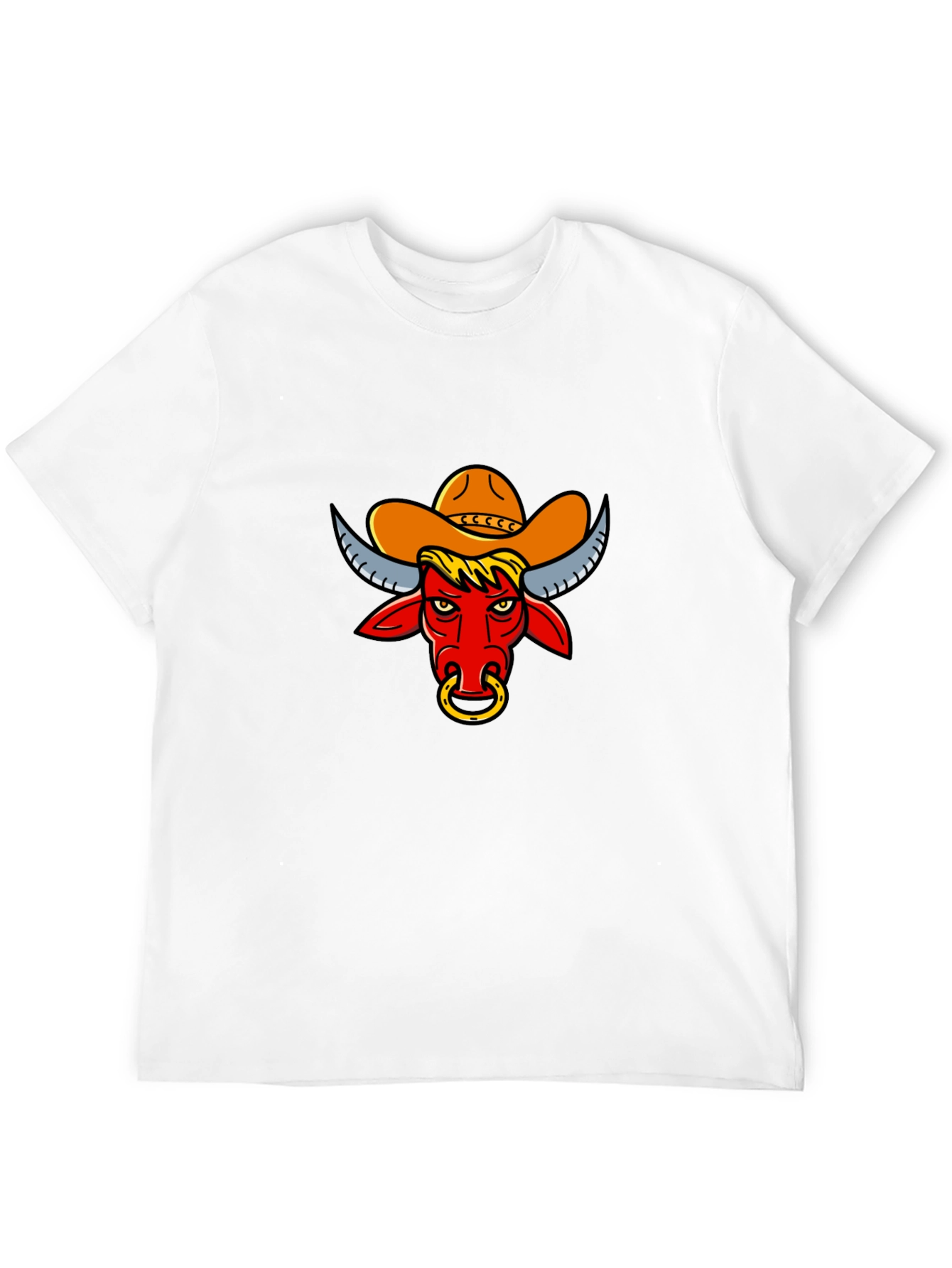 Black Cowboy Bull Graphic Tee - Black view 12