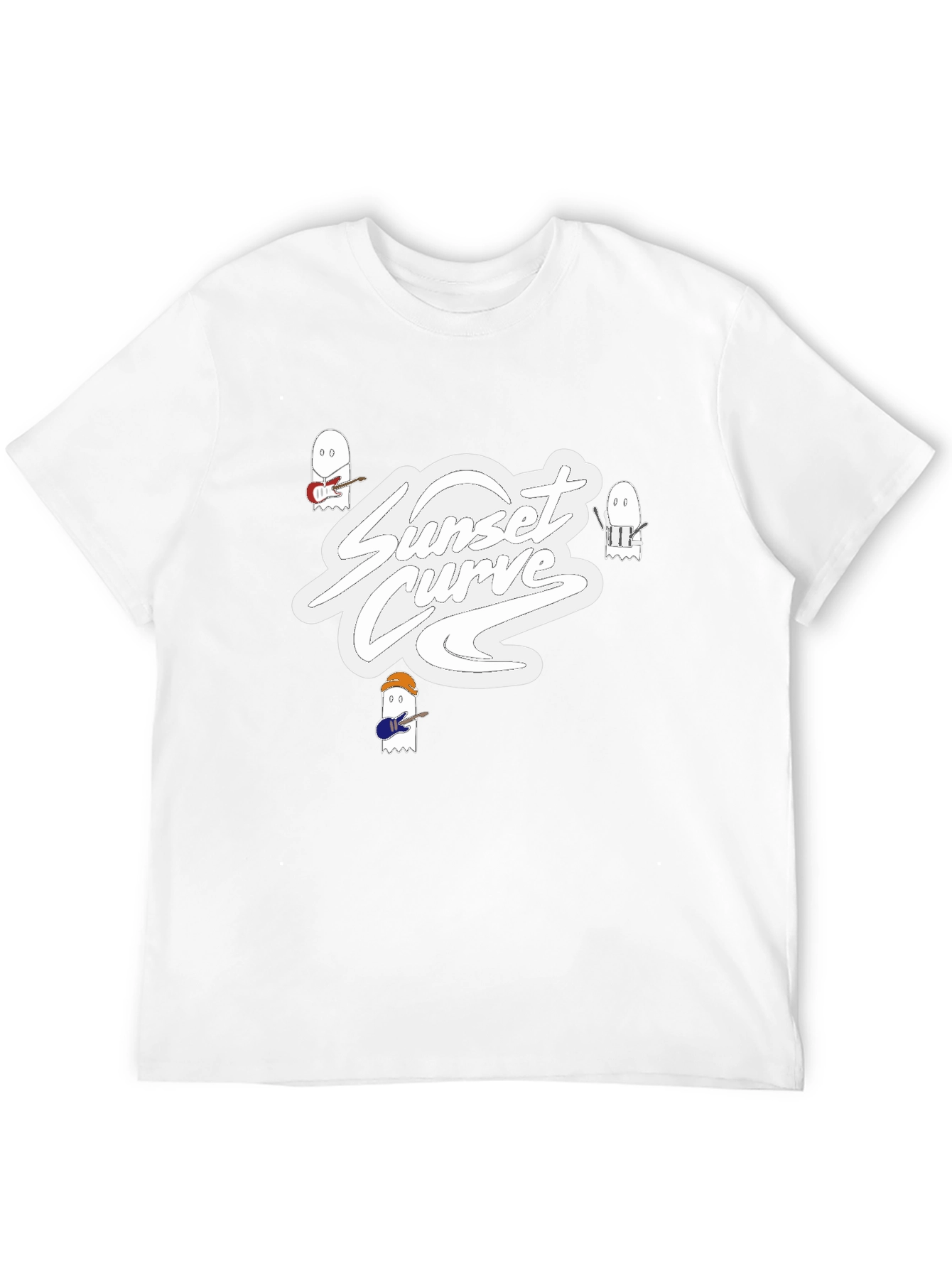 Sunset Curve Band T-Shirt - Ghostly Musical Style - 12