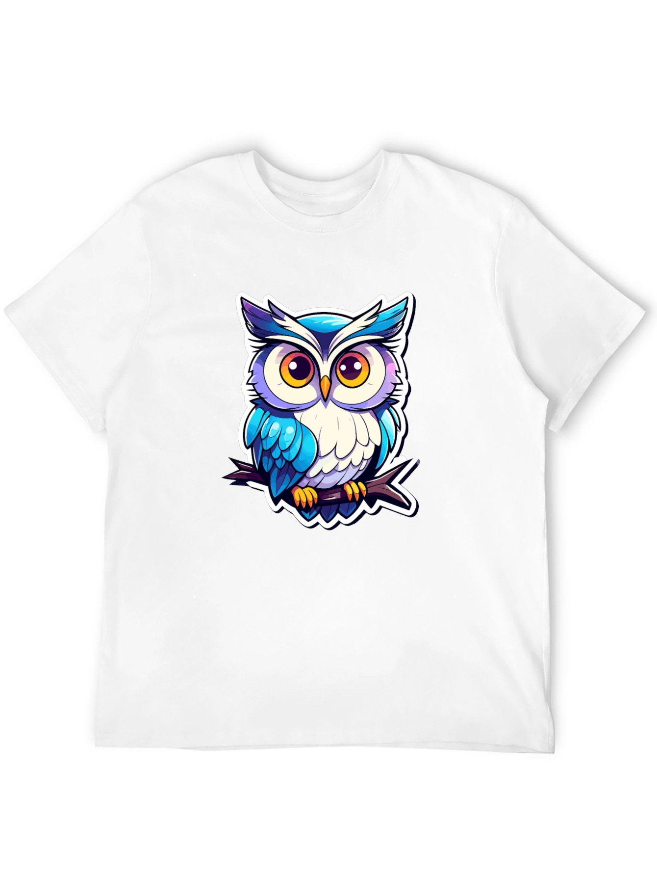 Black Cool Owl Graphic Tee - Unique Design! view 12