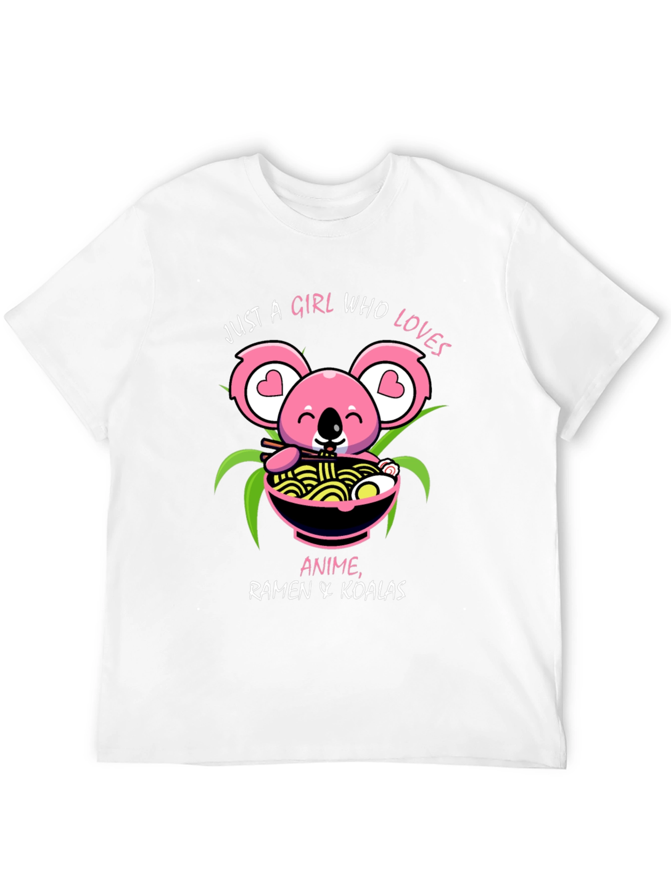 Black Anime Ramen Koala T-Shirt view 12