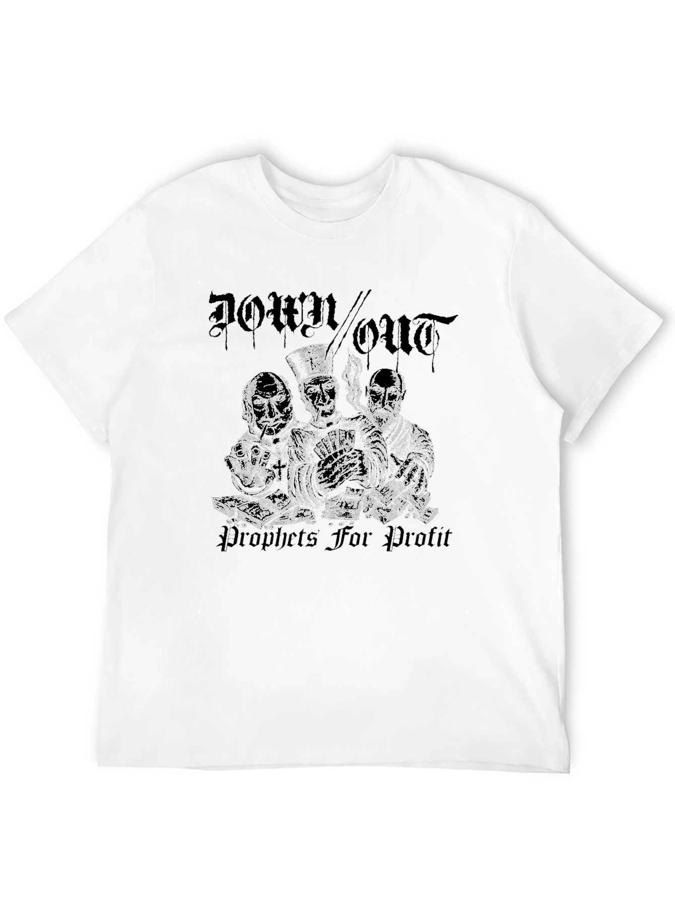 Black Down Out Band Graphic Tee view 12